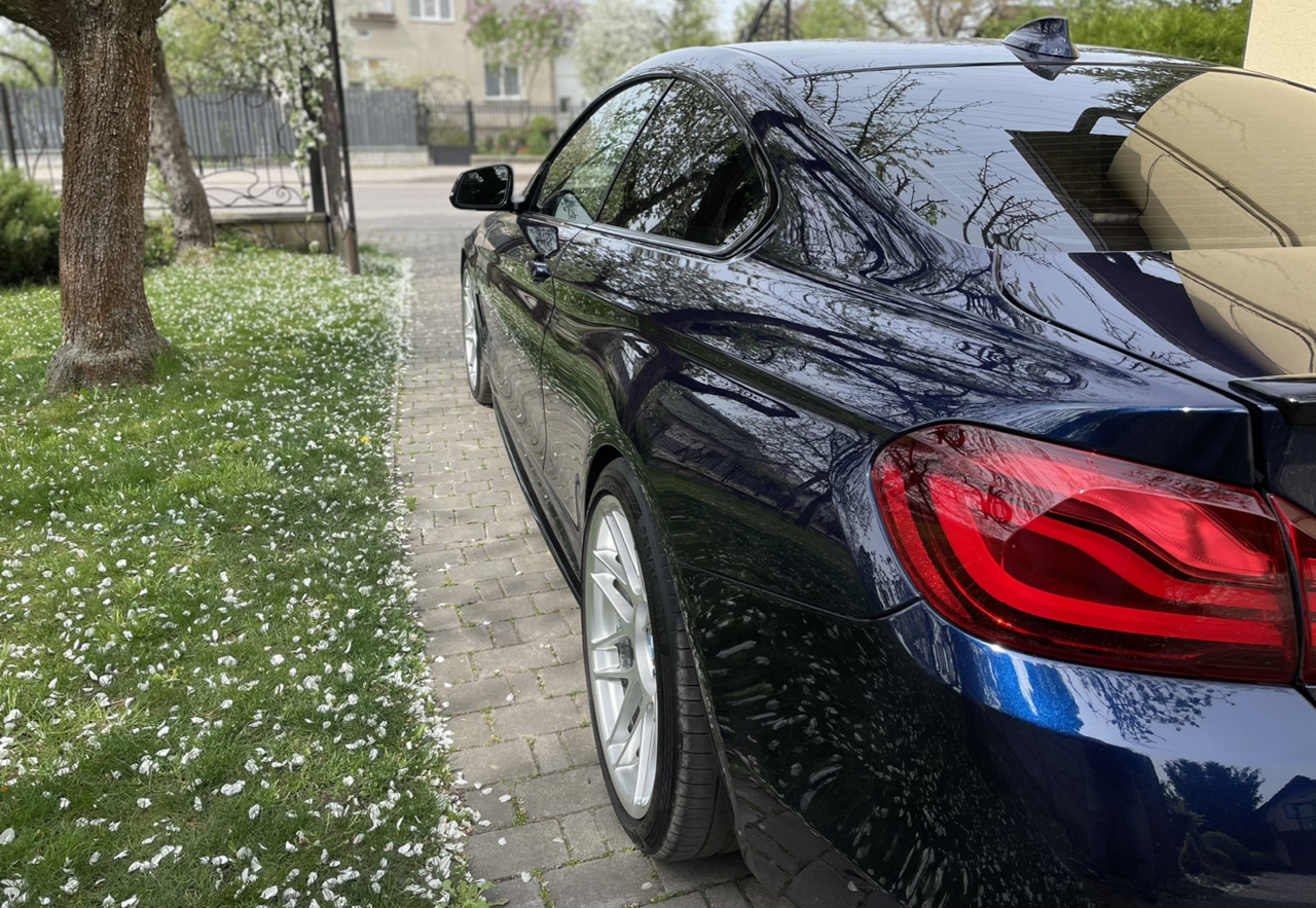 Леза на пороги Чорний глянець (M-Performance) на BMW 4 Series F32 / F33 2013-2020 року 6