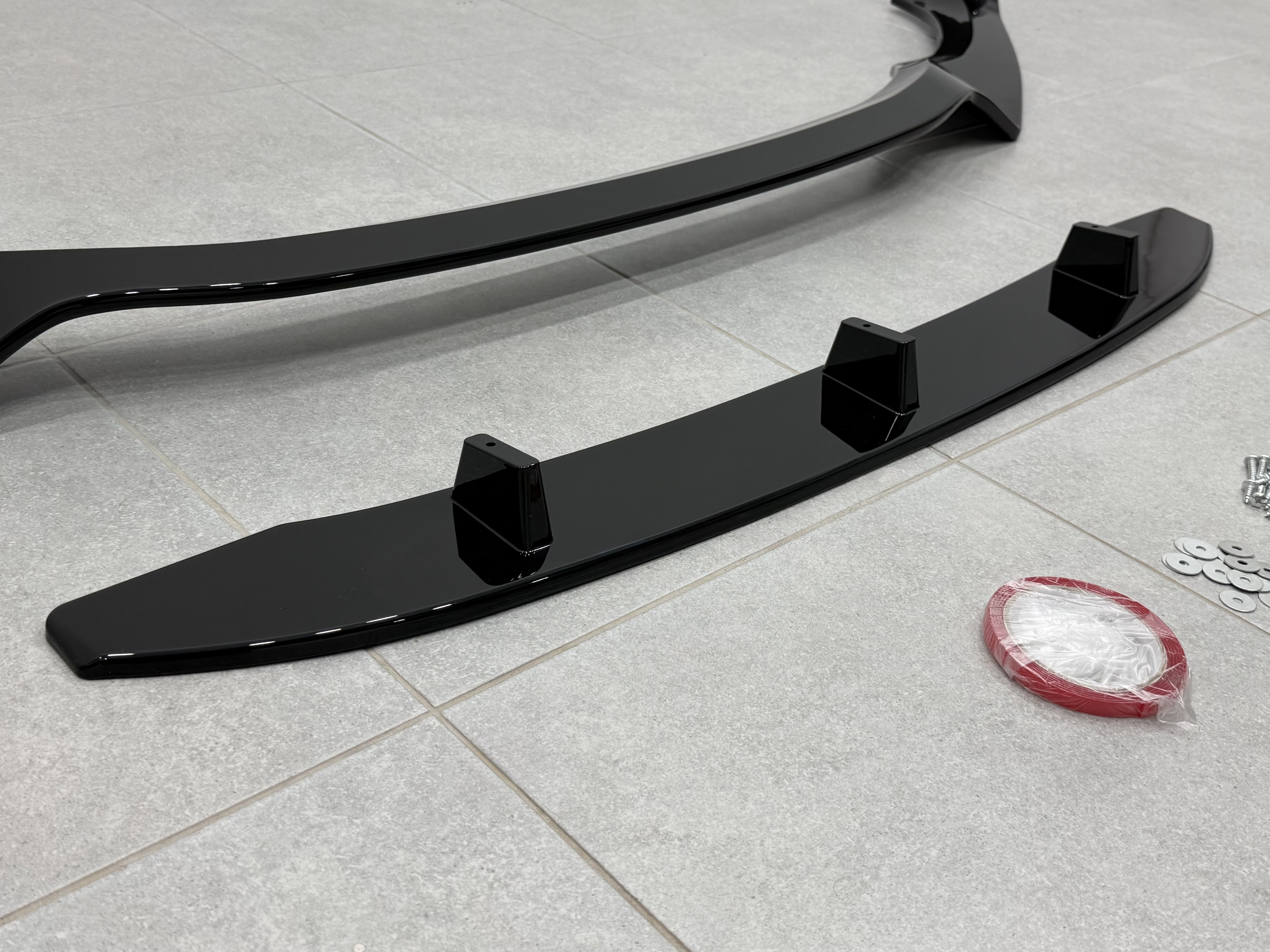 Юбка накладка переднього бампера M Performance BMW X3 G01 / X4 G02 2018-2021, ABS пластик колір чорний глянец 3