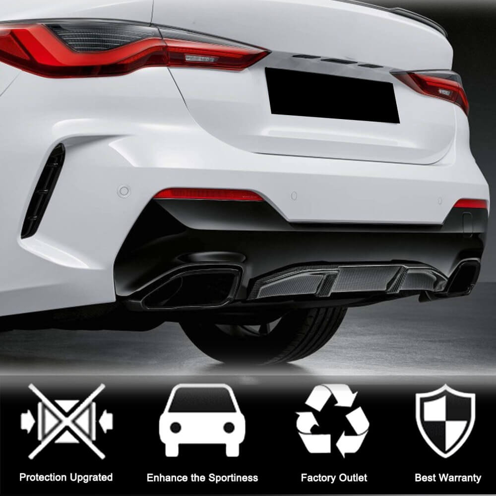 Дифузор заднього бампера V1 (для G22/G23 M-Sport, Карбон) 3