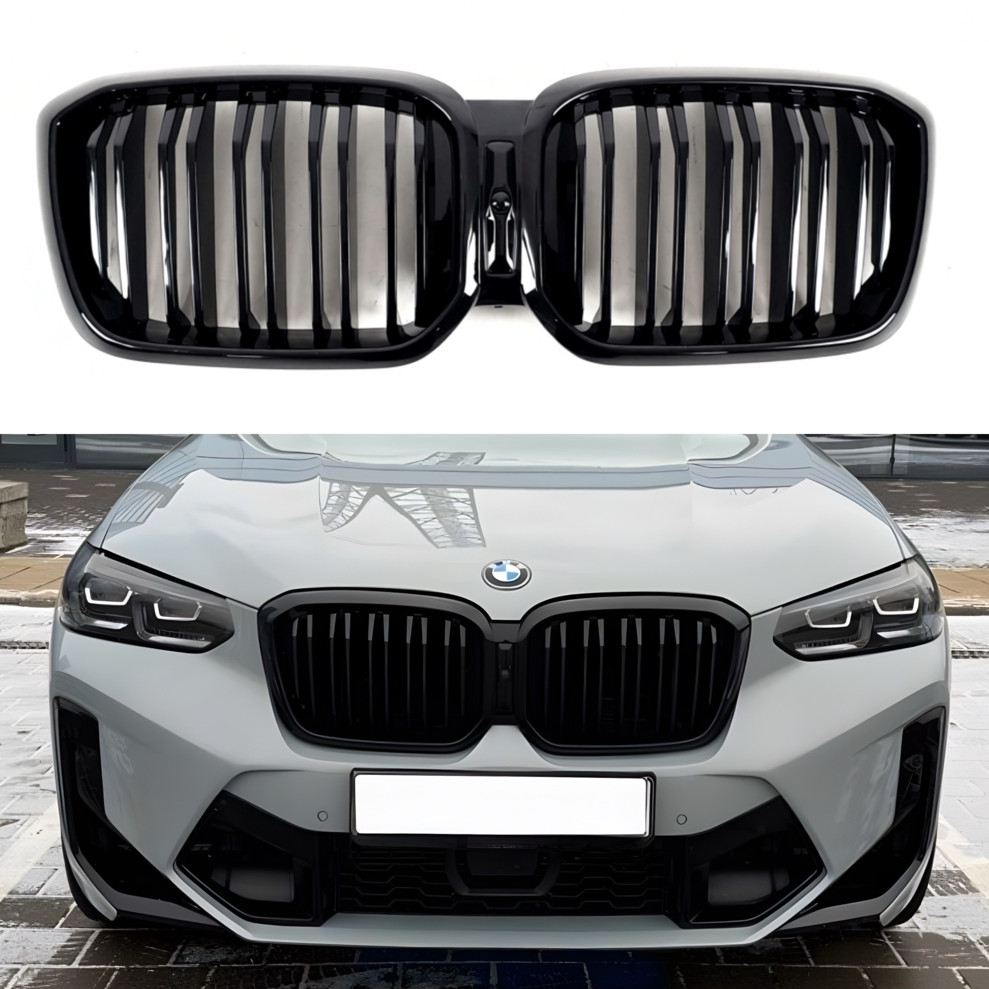 Решітка радіатора ніздрі M стиль BMW X3 G01 X4 G02 2022-2024