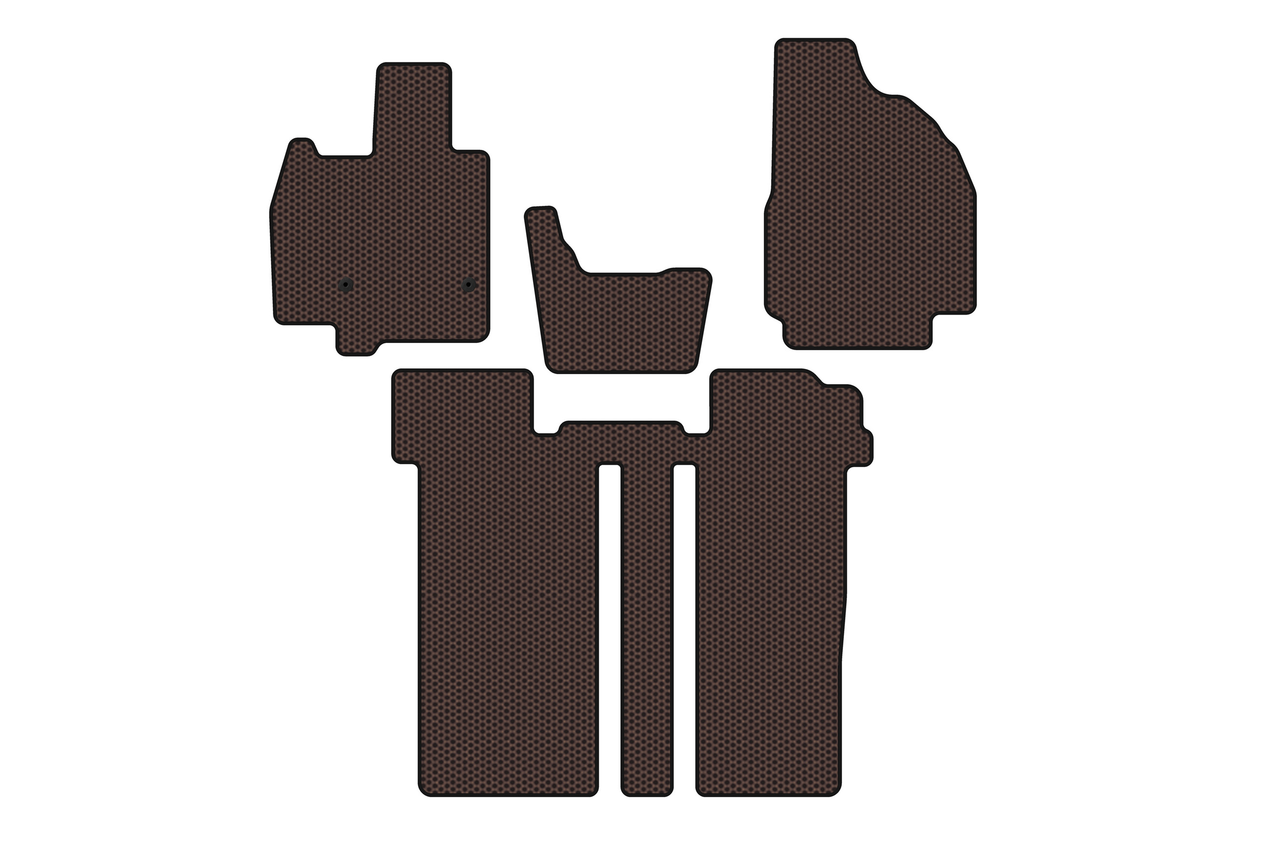 Гумові килимки Carsuit (2 ряди, 6-ти місний, коричневий)