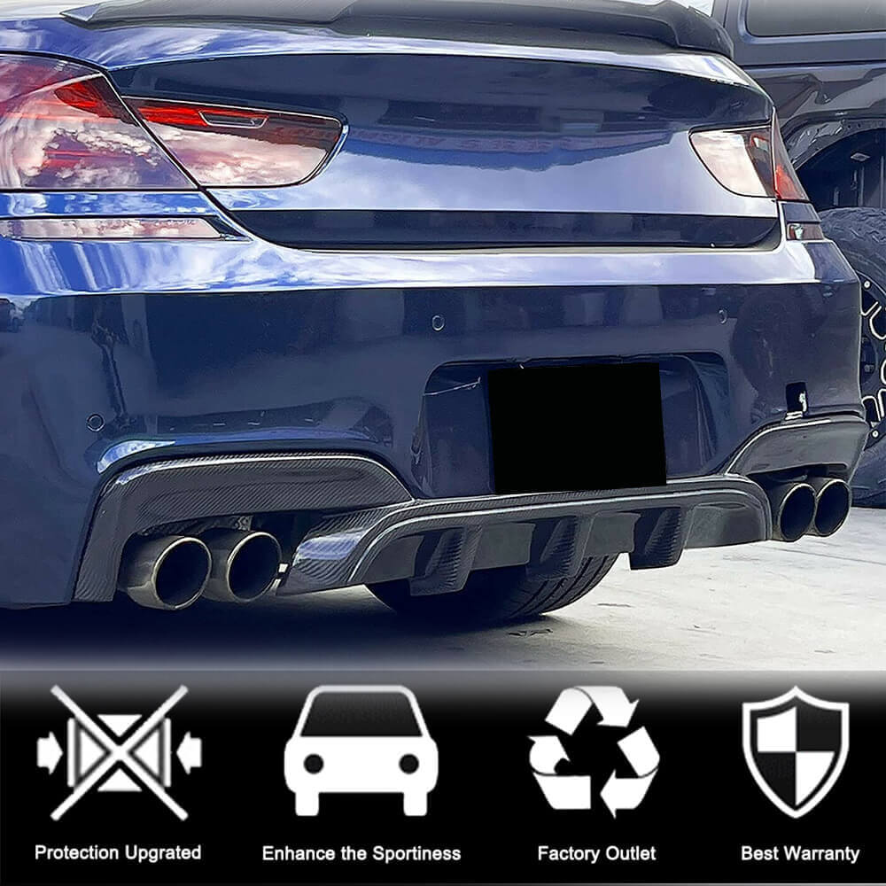 Дифузор заднього бампера V1 (для M-Sport/M6, Карбон) 2