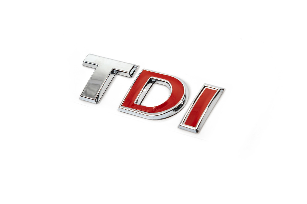 Напис Tdi (косою шрифт) Червоні DI 3