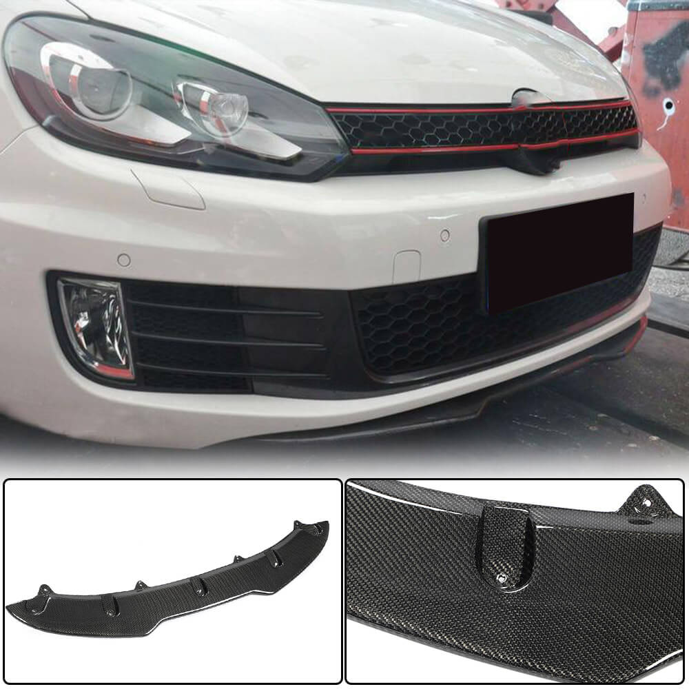 Накладка на передній бампер Lip V4 (для GTI HB 2010-2013, Карбон)