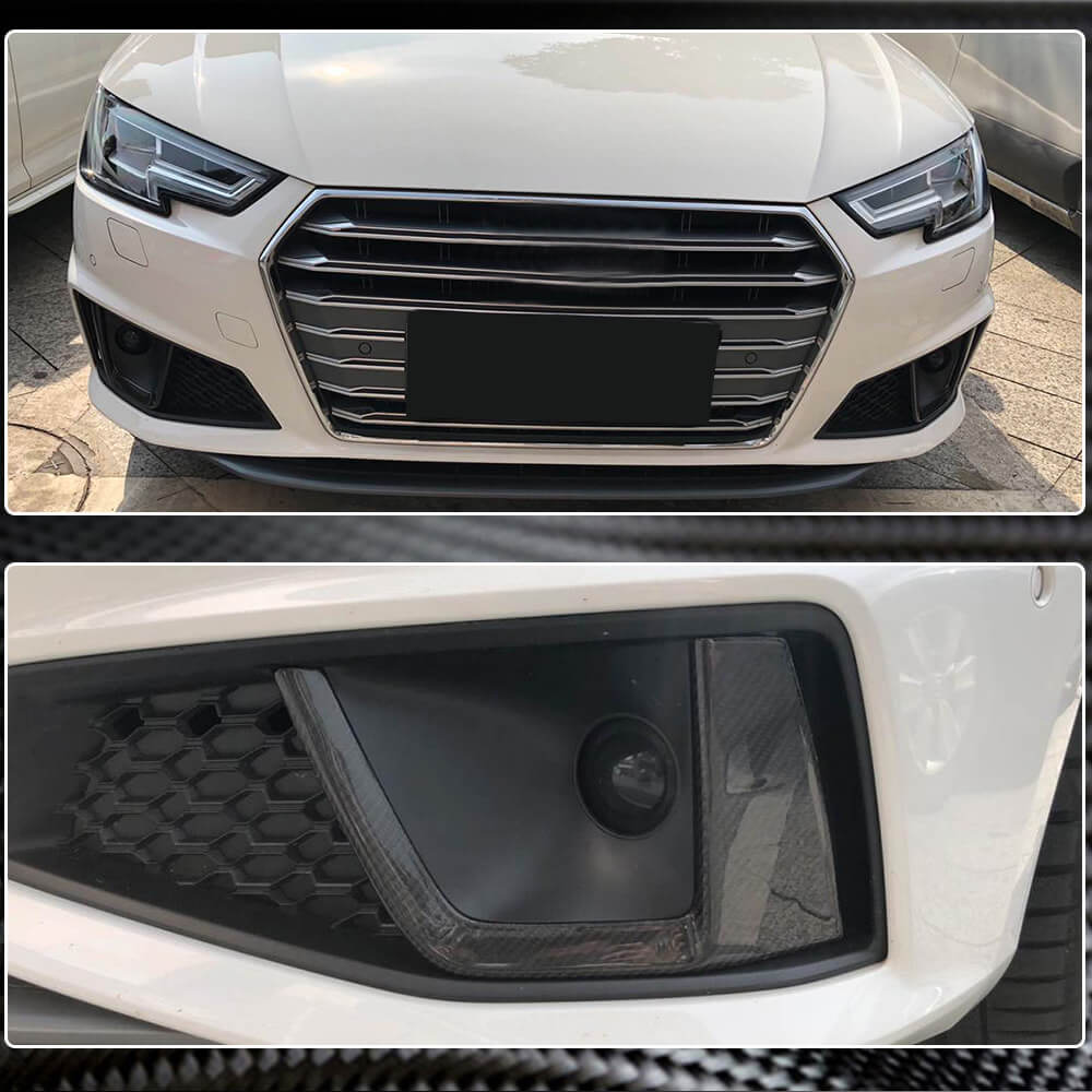 Накладки на протитуманні фари V3 (для S-Line Sedan 2015-2019, Карбон) 4