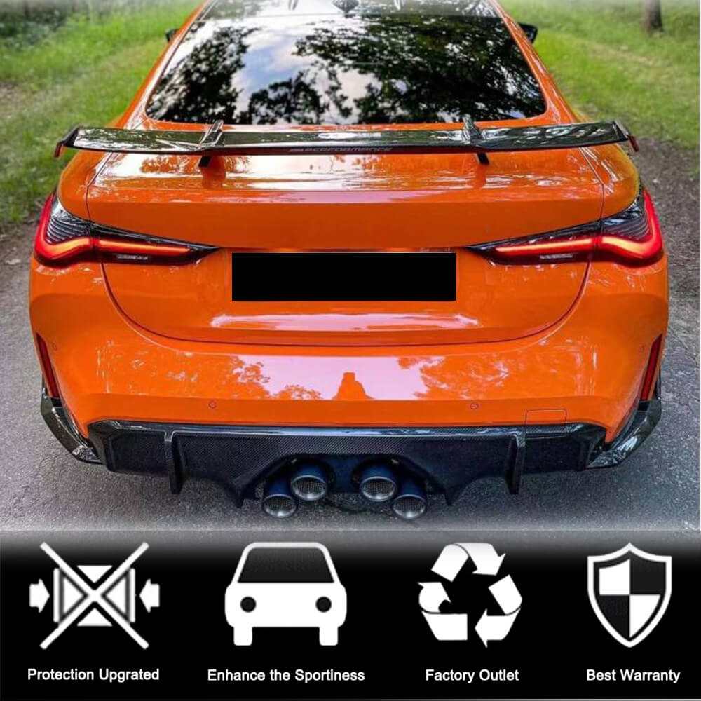Дифузор заднього бампера V2 (для G82/G83, Карбон) 2
