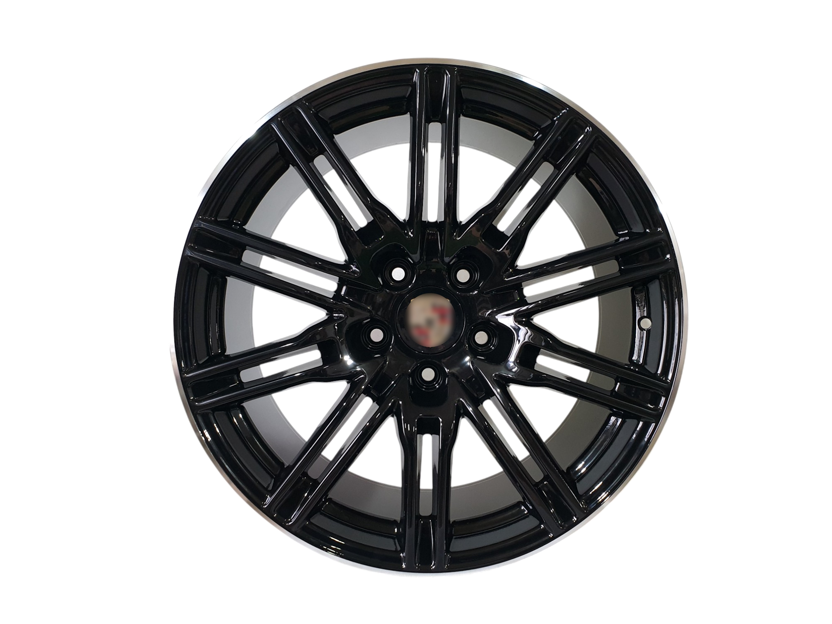 R20 Gloss Black + Chrome (одноширокі) Диски на Porsche Cayenne 958 2010-2014 року