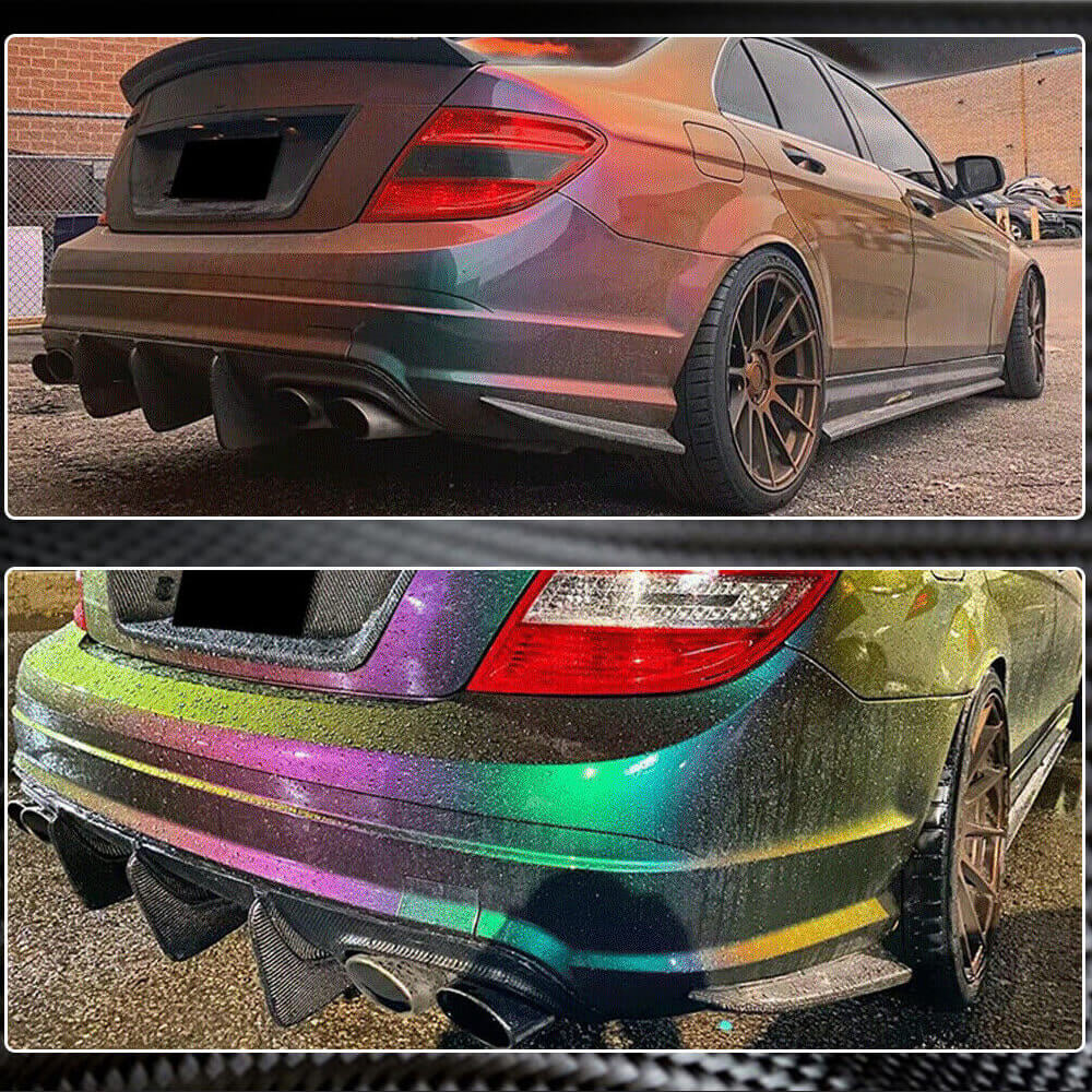 Дифузор заднього бампера V1 (для AMG SD 2008-2011, Карбон) 5