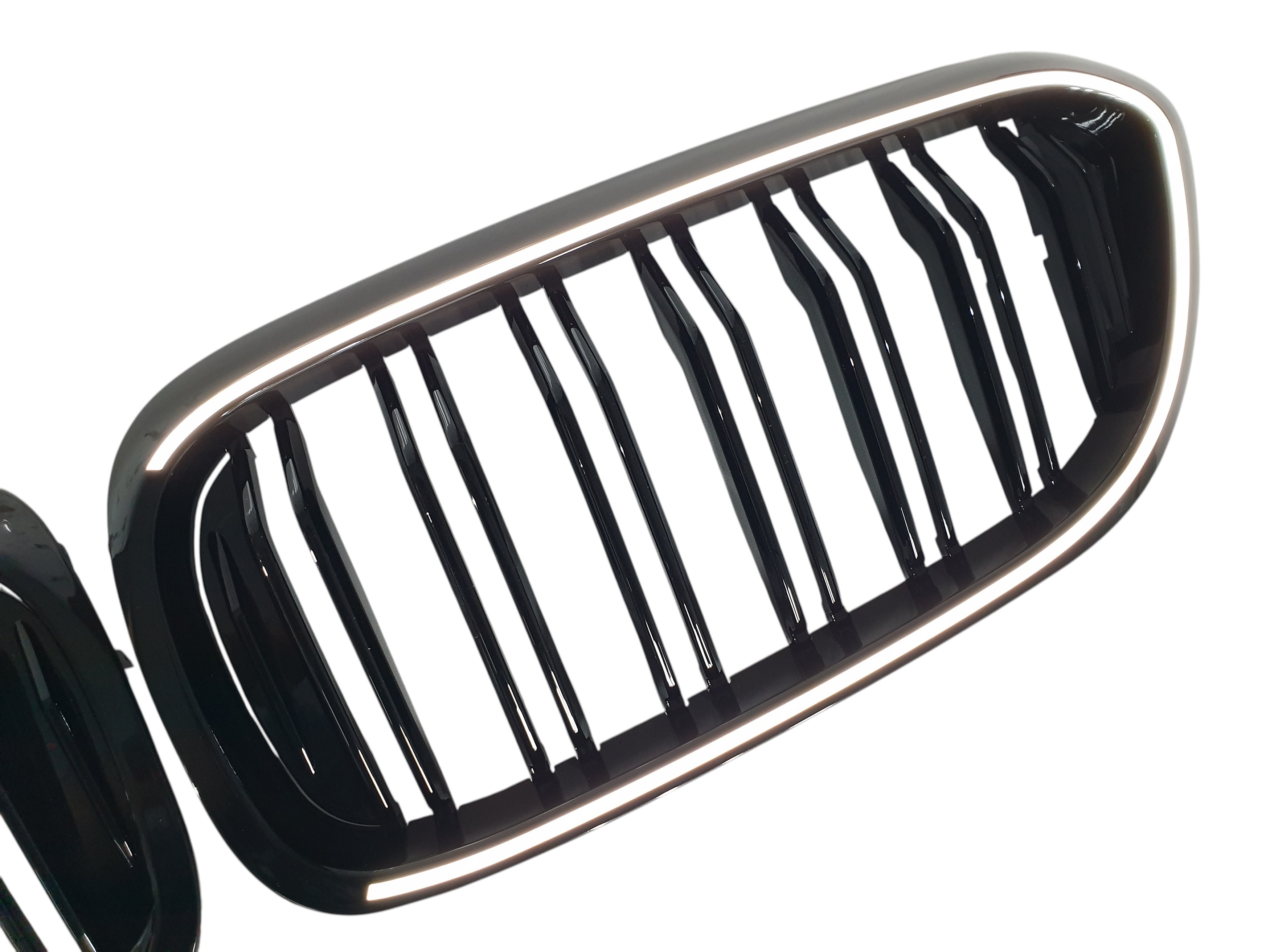 Ніздрі Чорний глянець LED (Iconic Glow) 2bar на BMW 5 Series G30 / G31 2017-2020 року 3