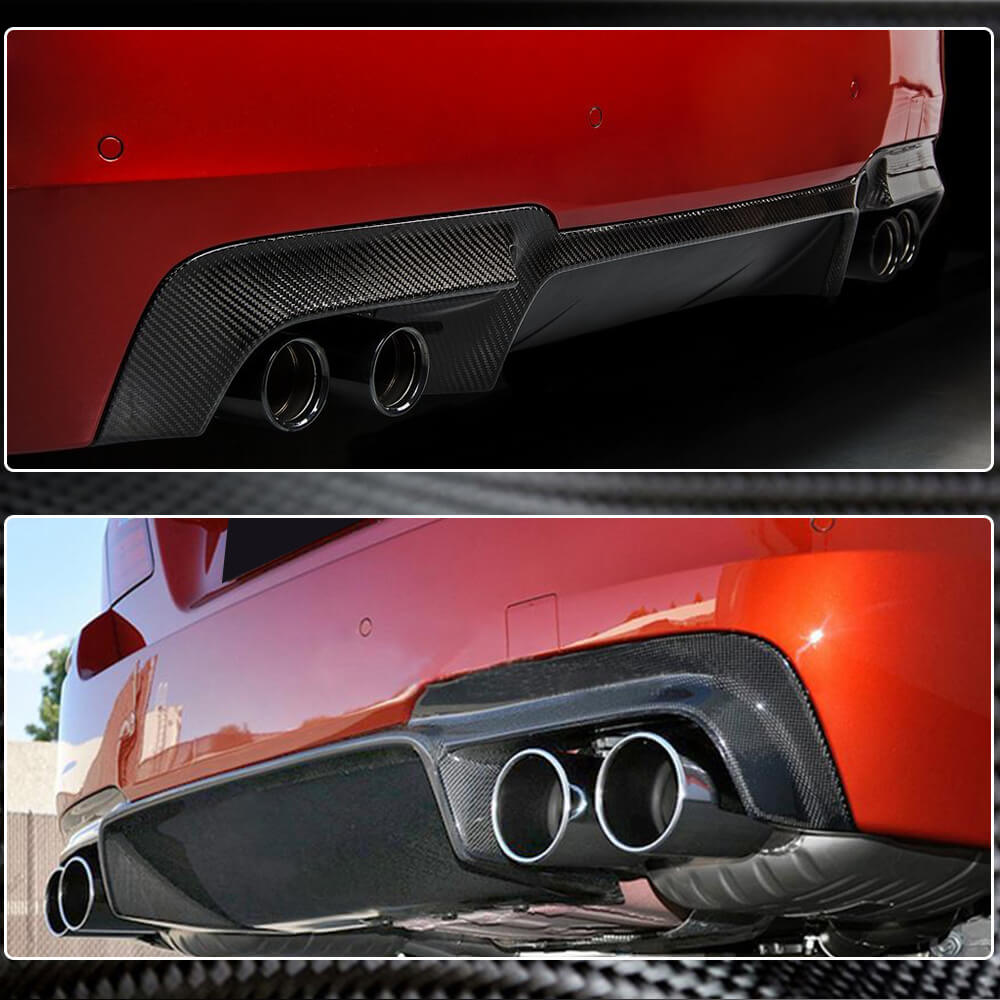 Дифузор заднього бампера V2 (для F10 M5, Карбон) 3