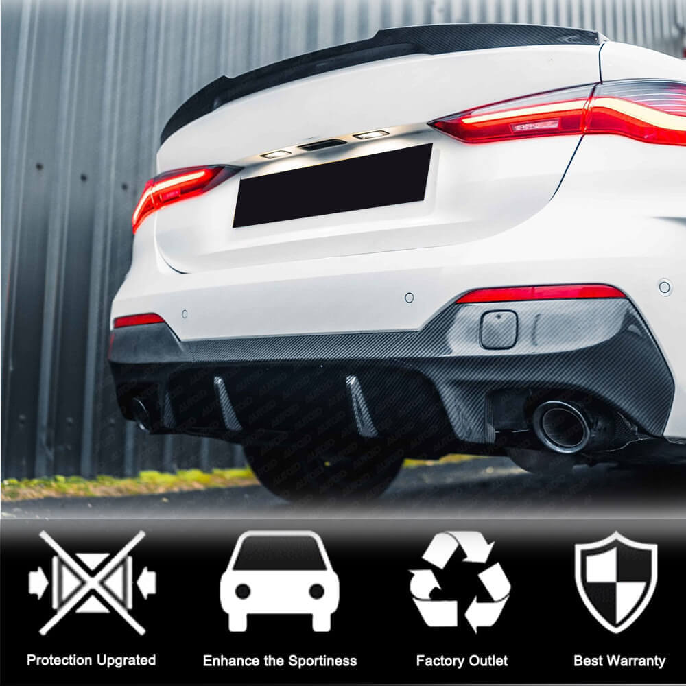 Дифузор заднього бампера V2 (для G22/G23 M-Sport, Карбон) 3