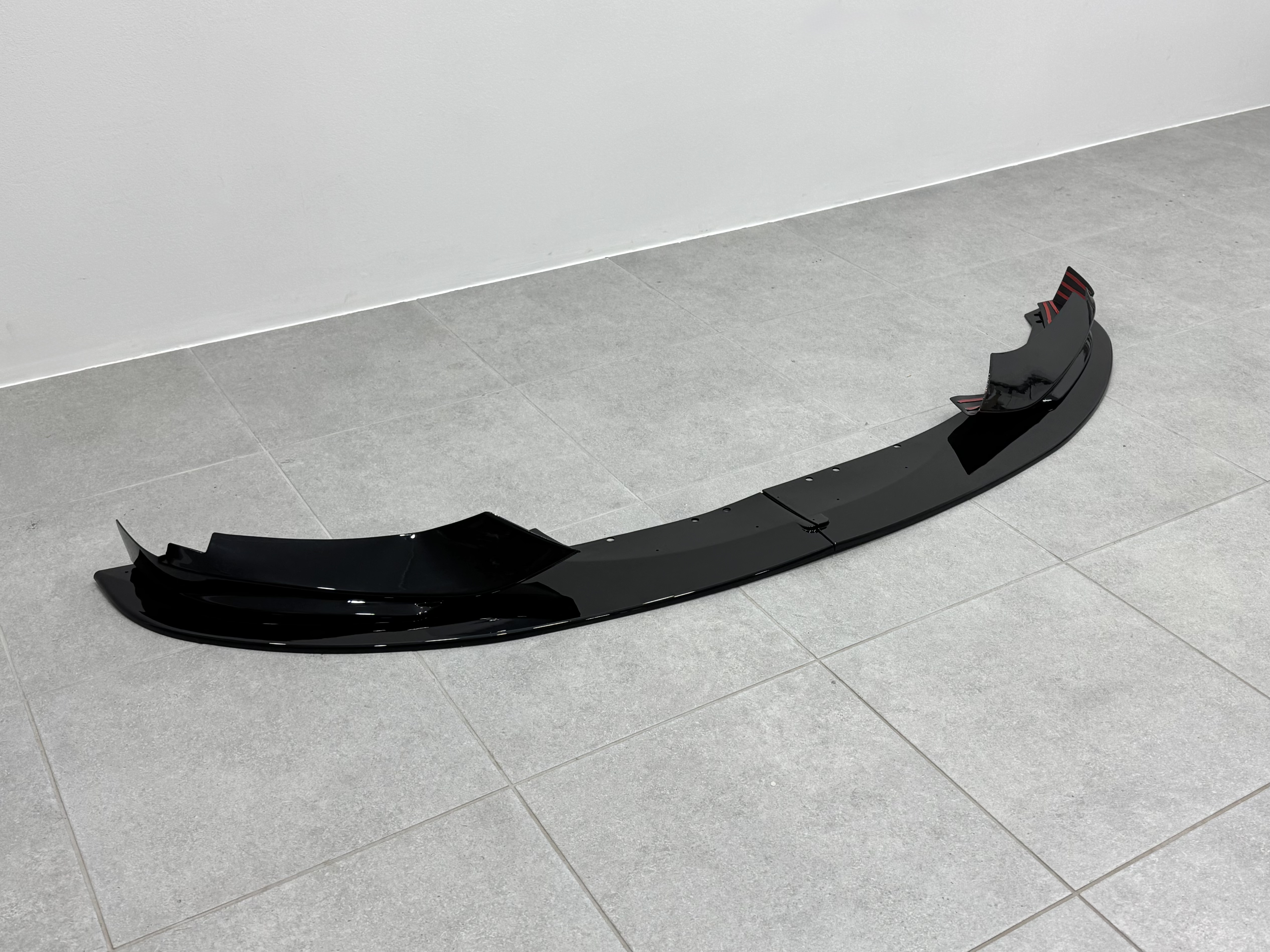 Спідниця переднього бампера M performance BMW 4 series F32 F33 F36 2013-2020 ABS пластик, чорний глянець 6