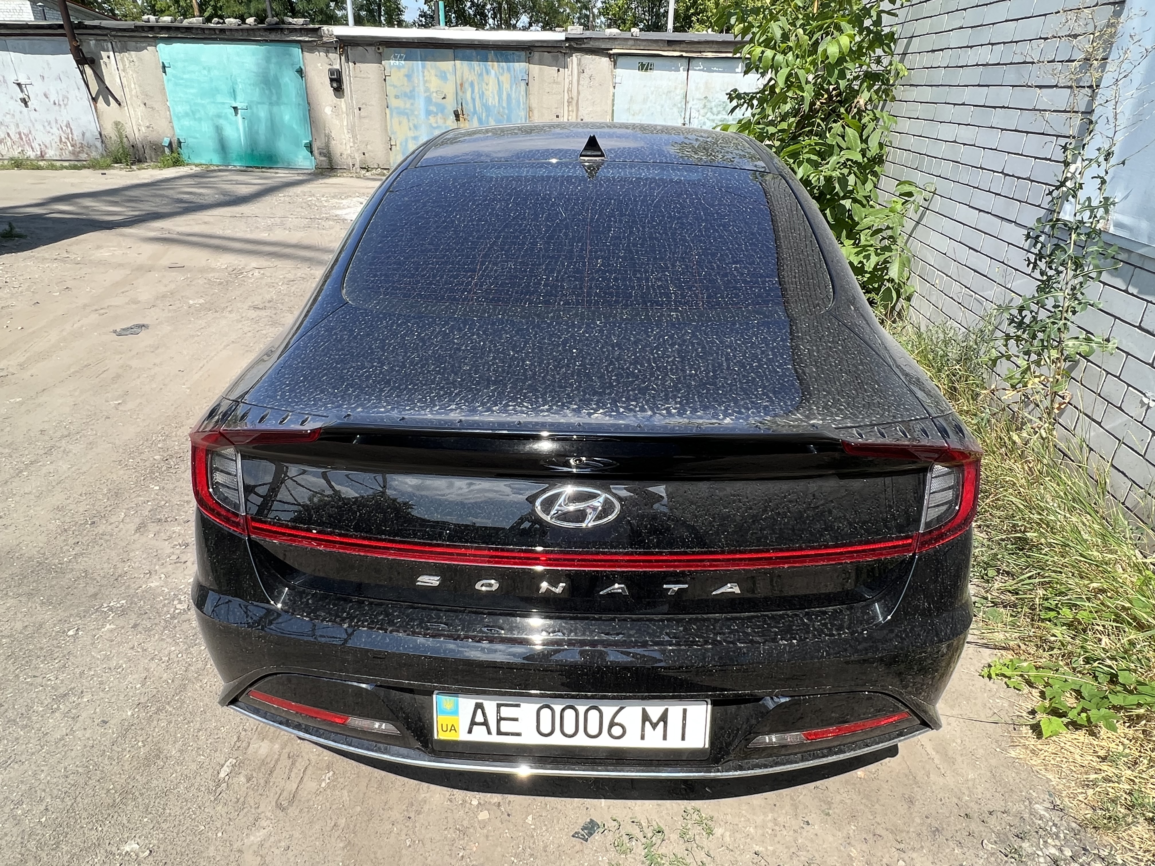 Спойлер лип Hyundai Sonata DN 2020- ABS пластик, колір чорний глянець 3