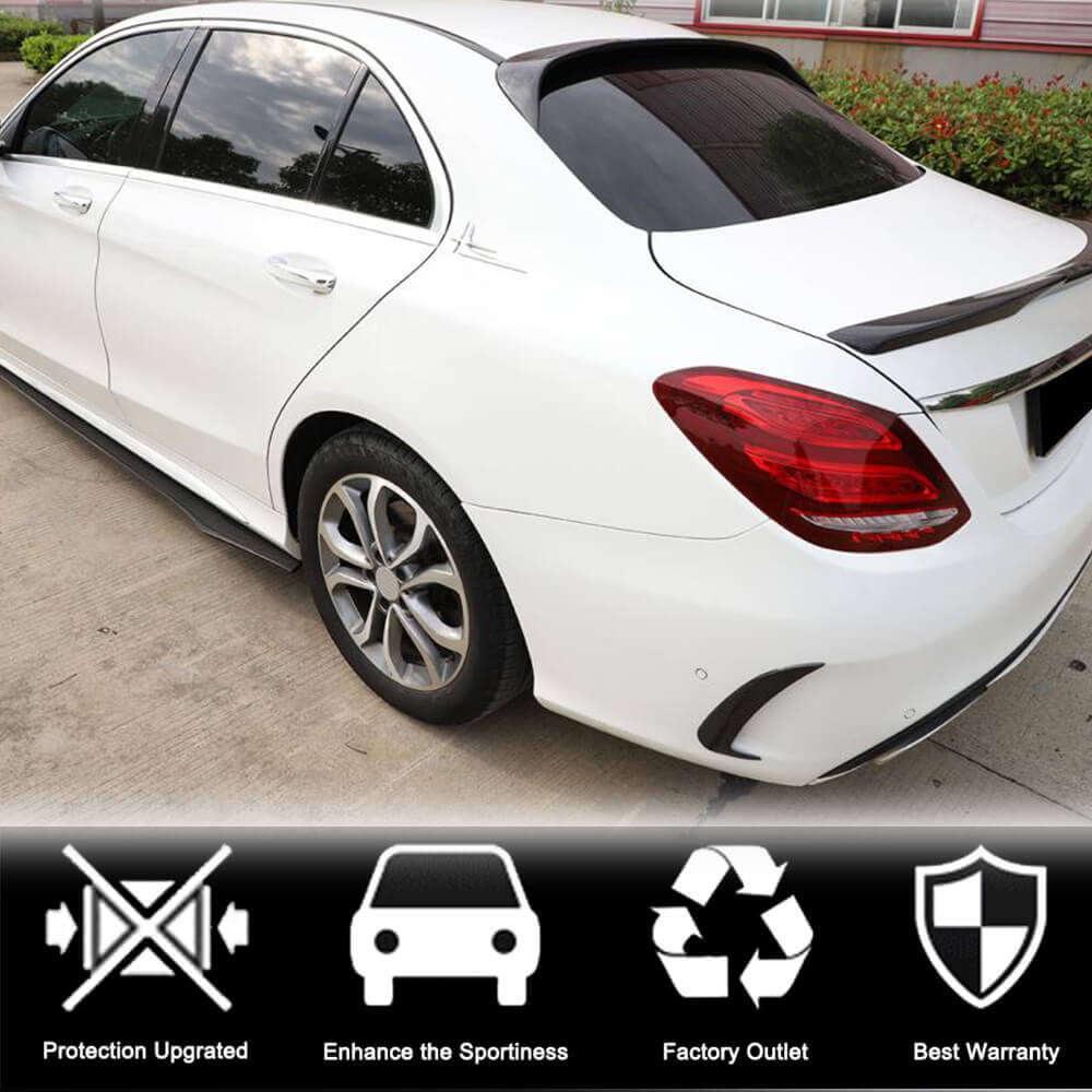 Накладки на задній бампер (для SD C43/C63 AMG 2015-2019, Карбон) 3