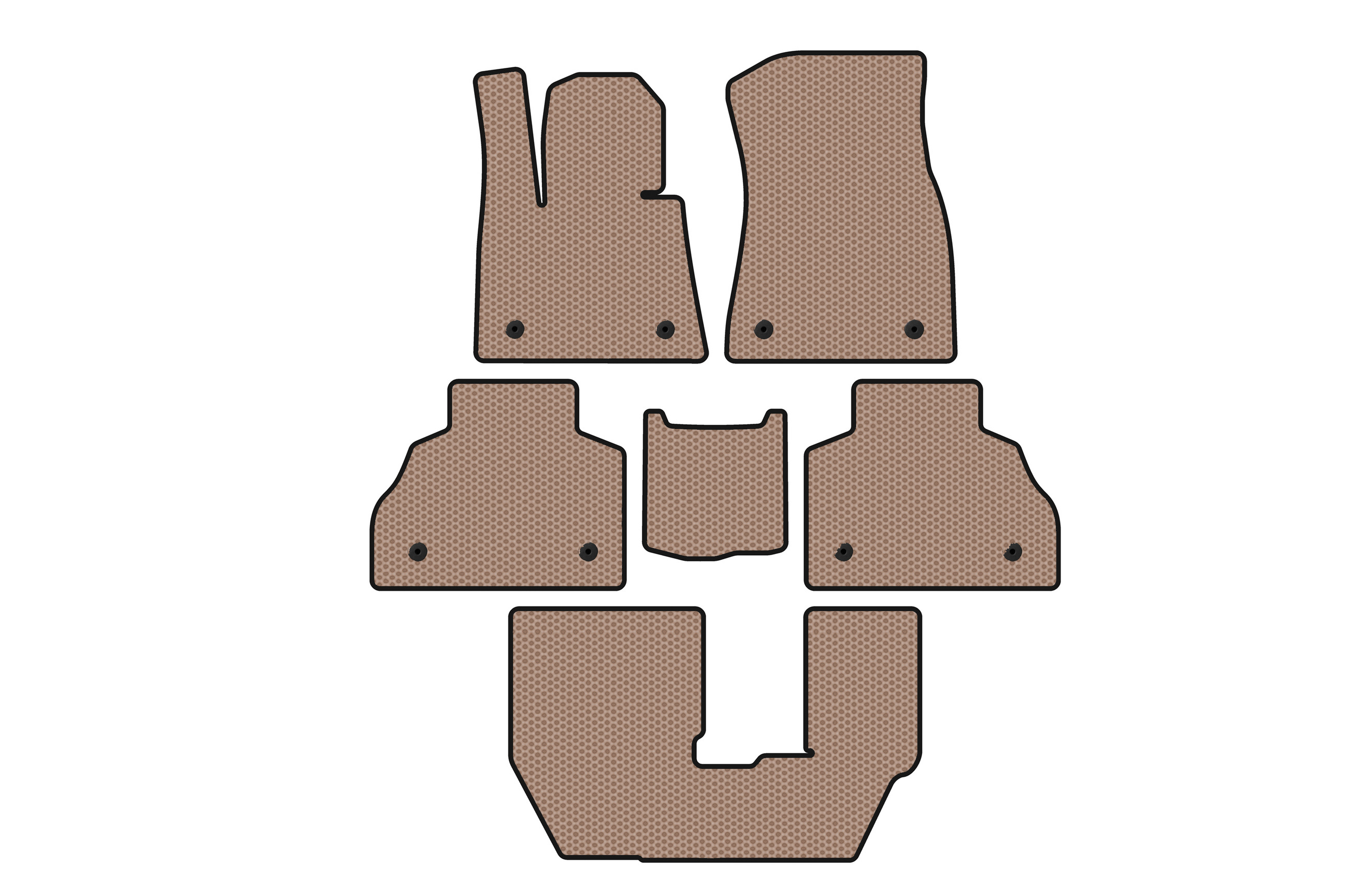 Гумові килимки Carsuit (3 ряди, бежевий)