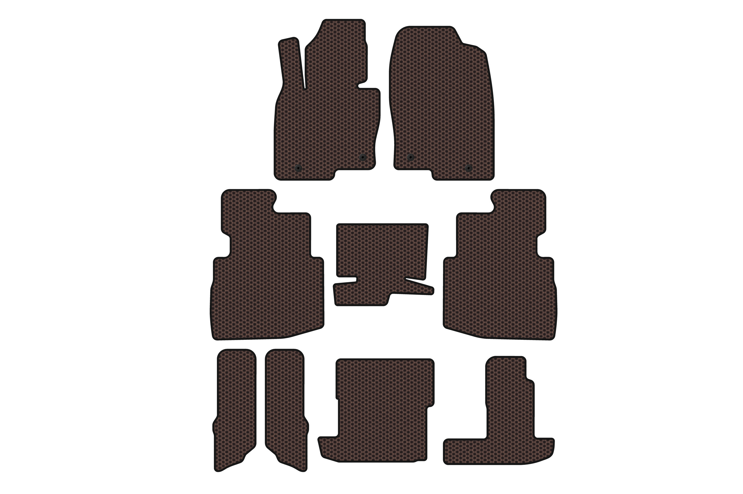Гумові килимки Carsuit (3 ряди, 7-ми місний, коричневий)