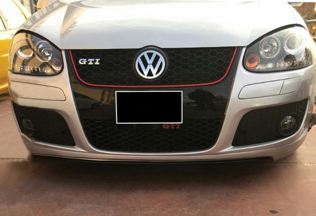 Передня Lip накладка V-1 (для GTI, чорний глянець)