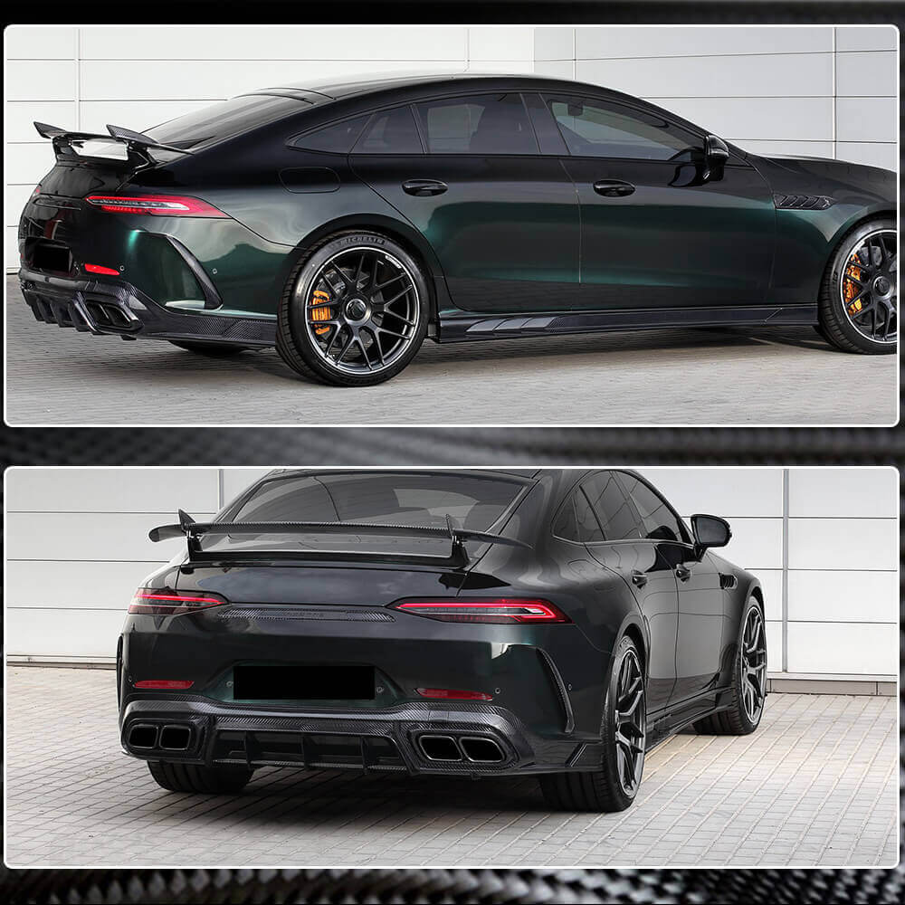 Накладки на задній бампер V1 (для GT63 2018-2022, Карбон) 3