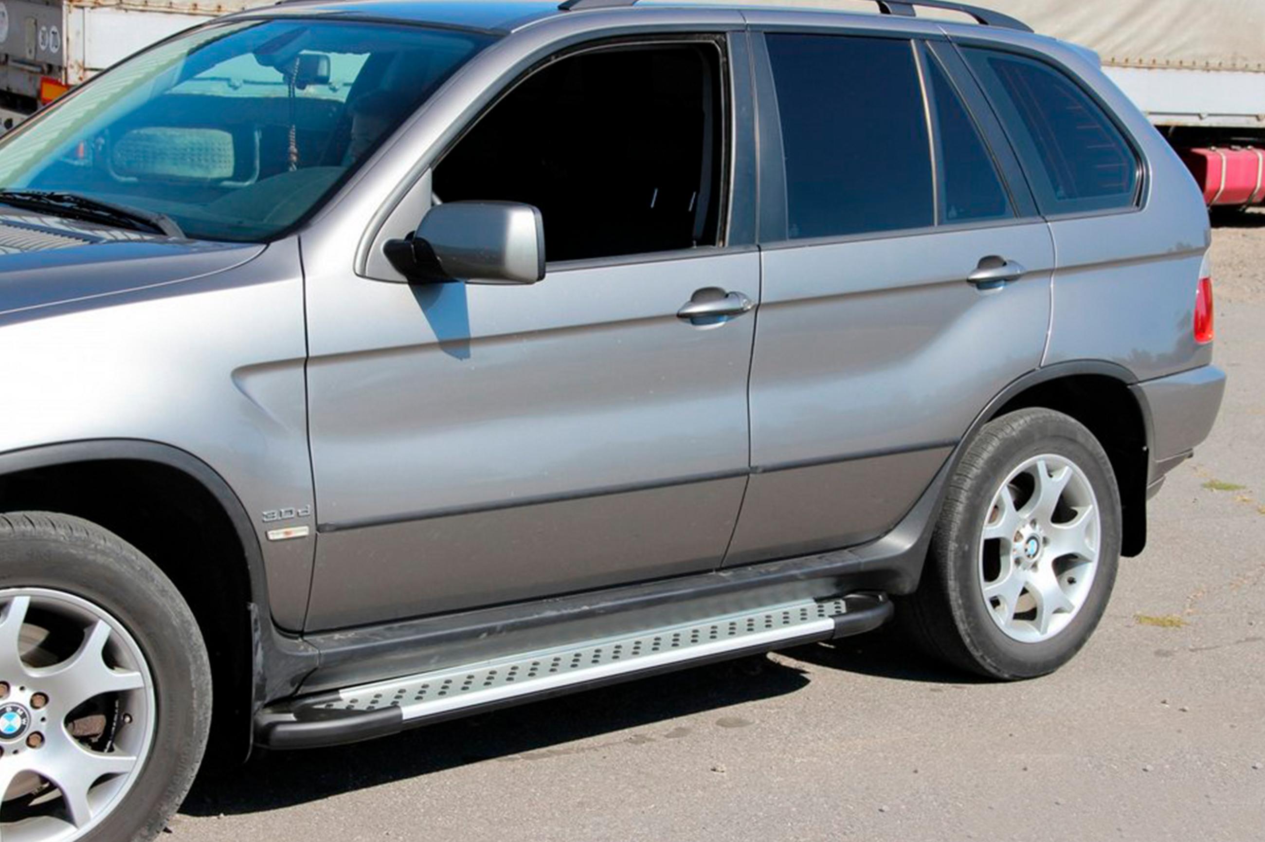 Бокові пороги Allmond Grey (2 шт, алюм.) 3