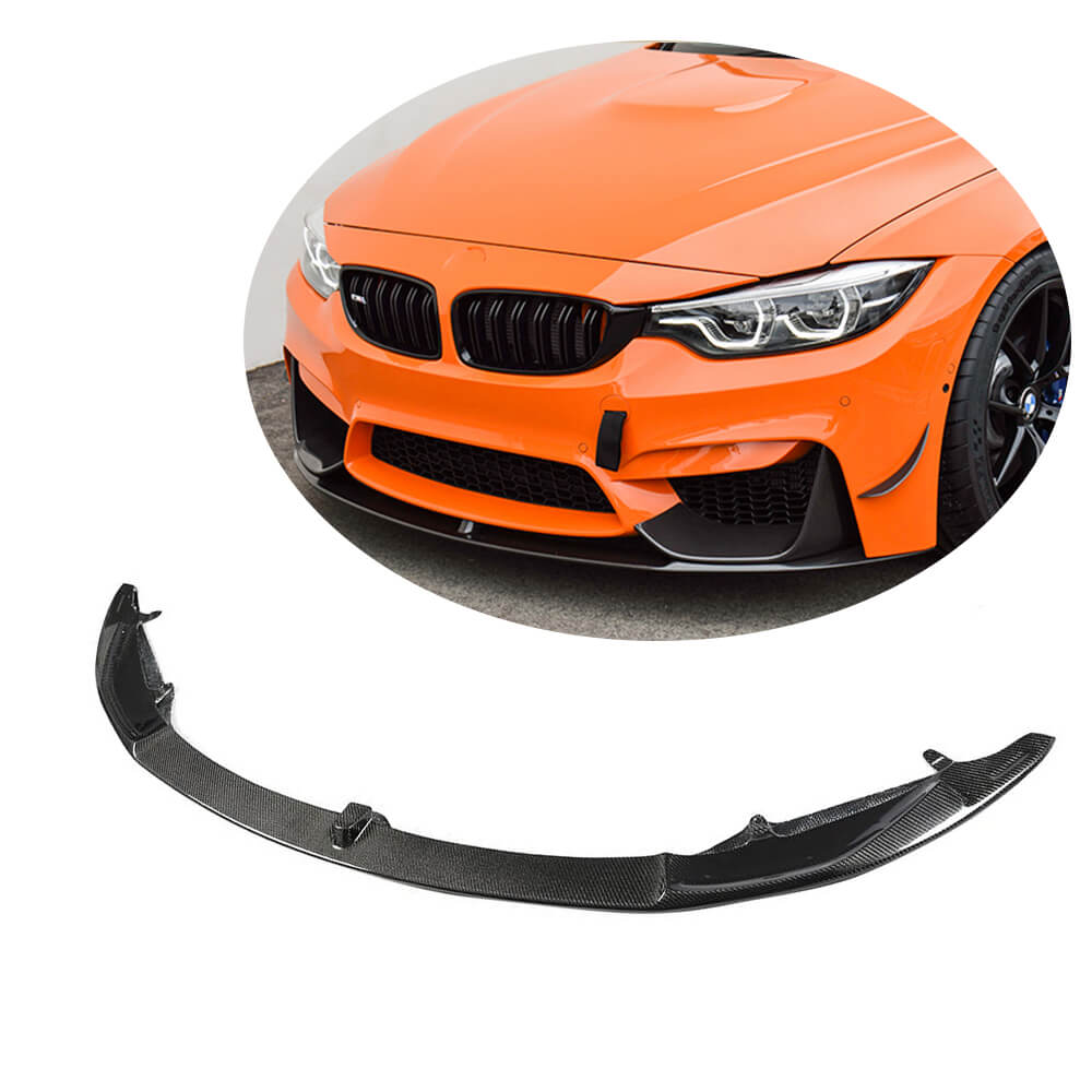 Накладка на передній бампер Lip V6 (для F82/F83, Карбон)