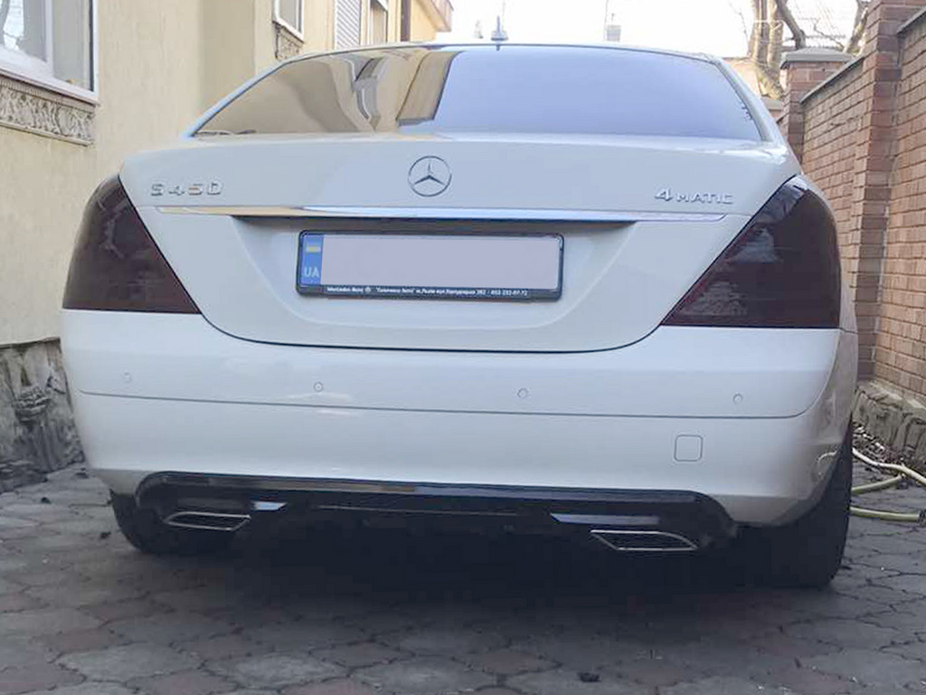 Універсальний задній дифузор Sport V-1 (сірий+чорний глянець) 2