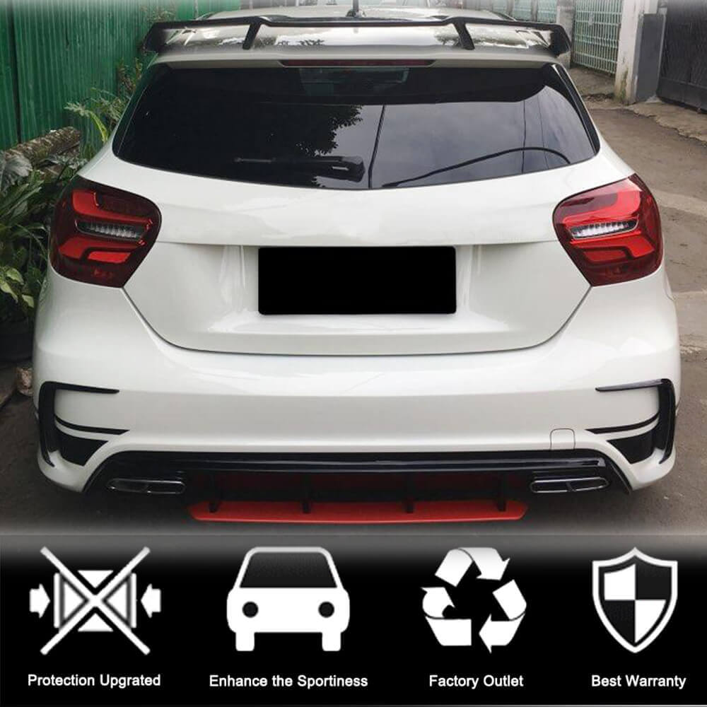 Накладки на задній бампер (для AMG-Line HB, Карбон) 2