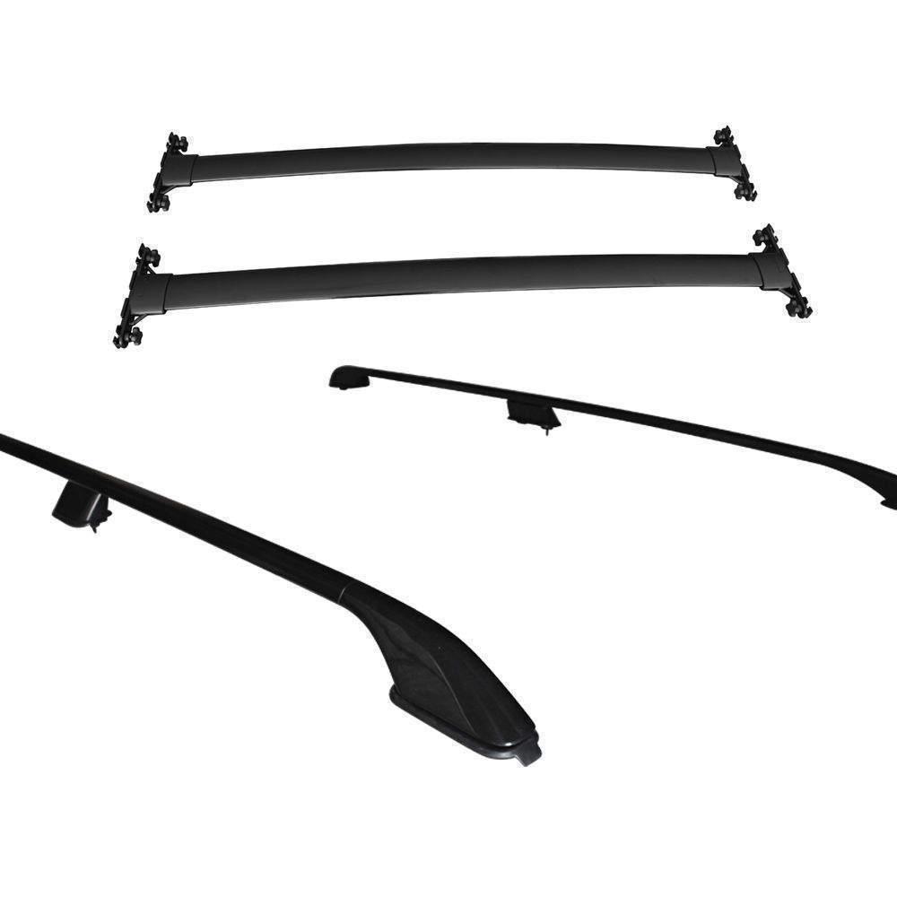Поперечні рейлінги для Toyota Land Cruiser 200 2007-2021 колір чорний 3