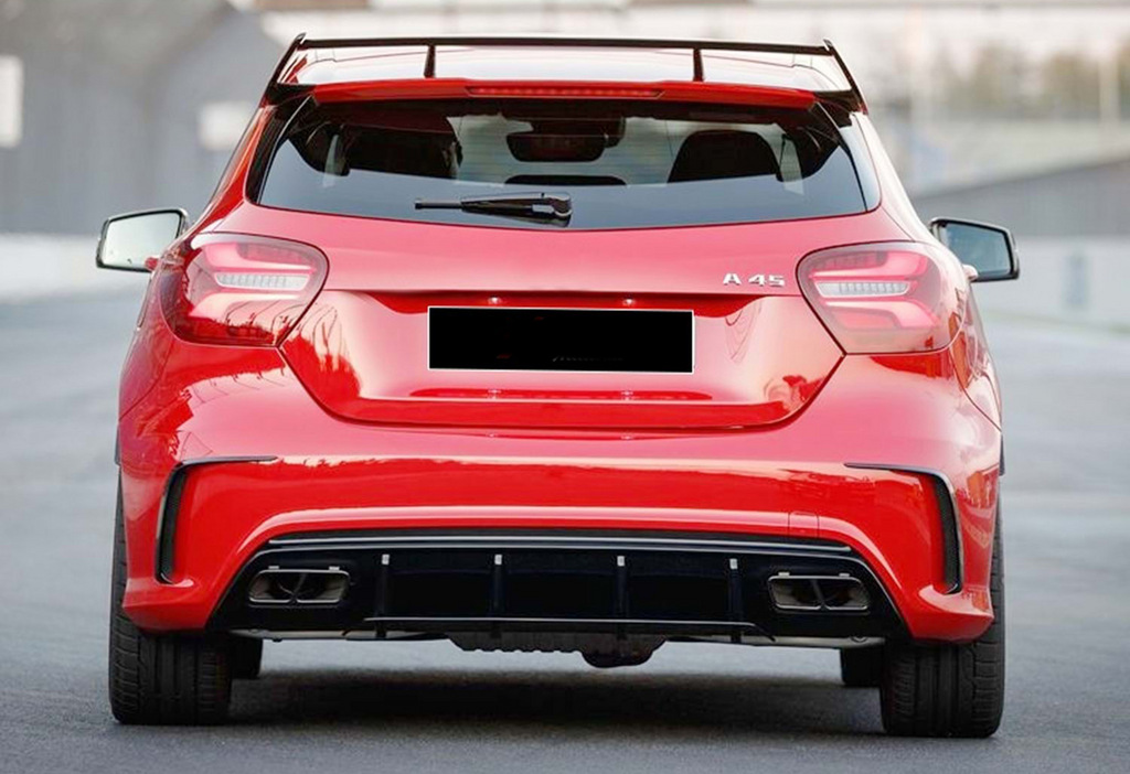 Задній дифузор (для AMG, чорний глянець) 2