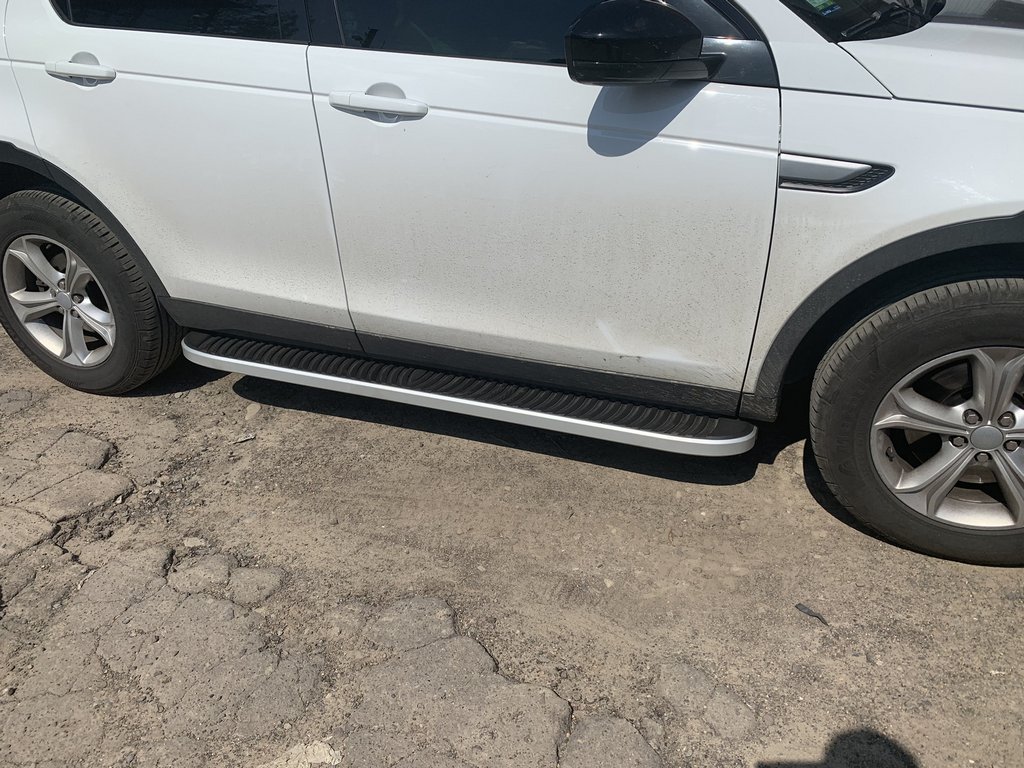 Бокові пороги Tayga Grey (2 шт., Алюміній) 2019+ 2