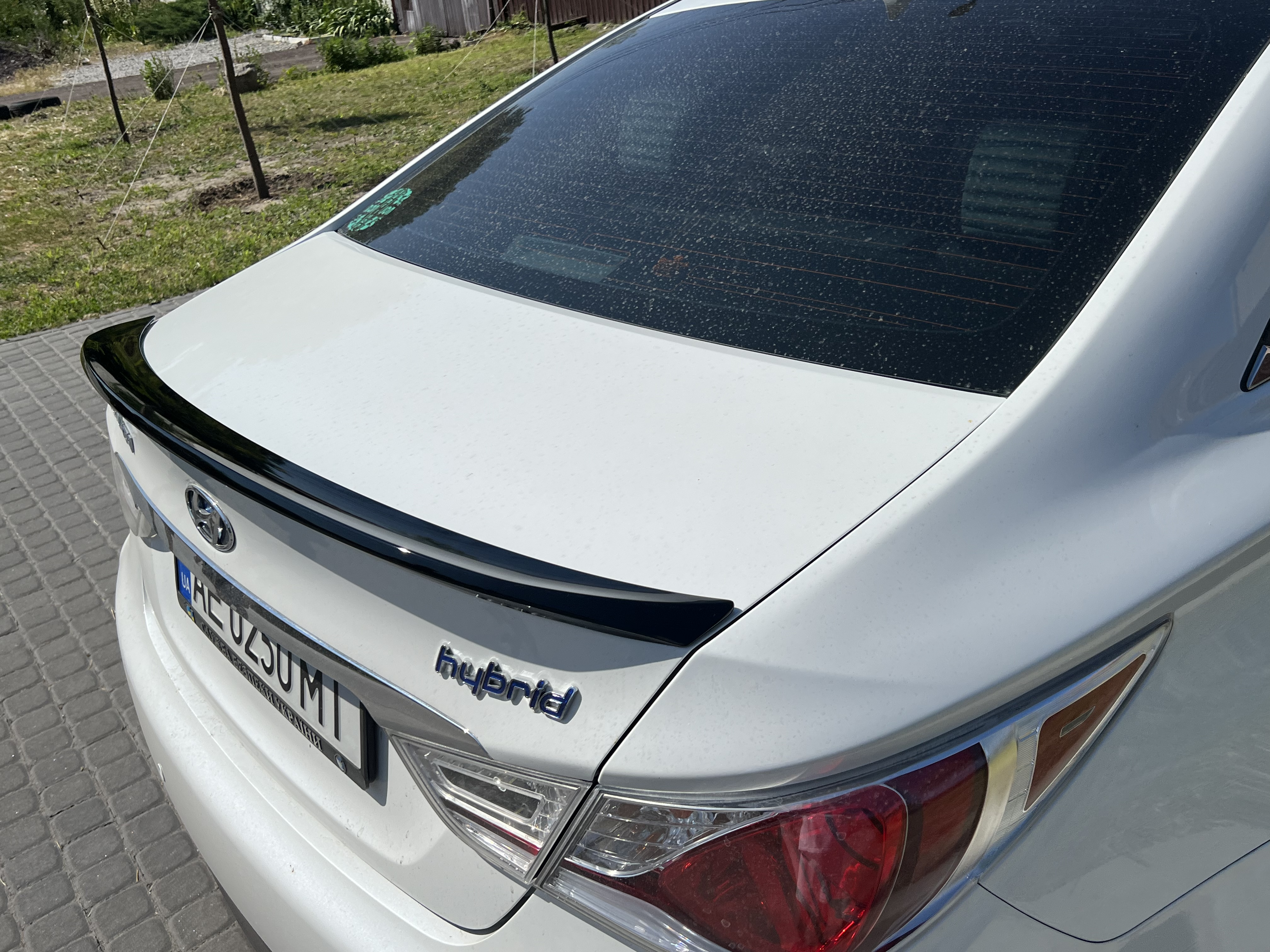 Спойлер лип Hyundai Sonata YF 2010-2015 ABS пластик, колір чорний глянець 3
