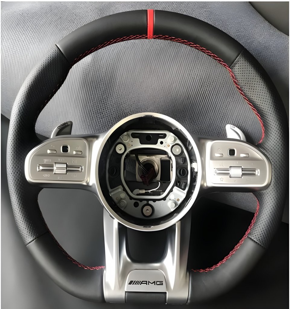 Кермо AMG-Style (чорний + червоний)