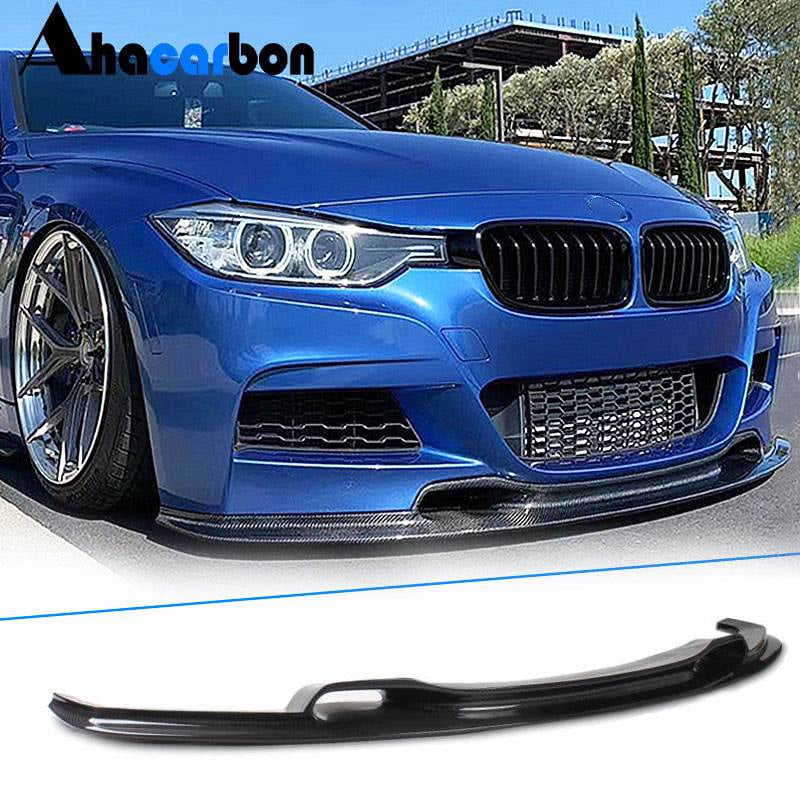 Накладка на передній бампер Lip V-Style (для F30 M-Sport, Карбон) 2