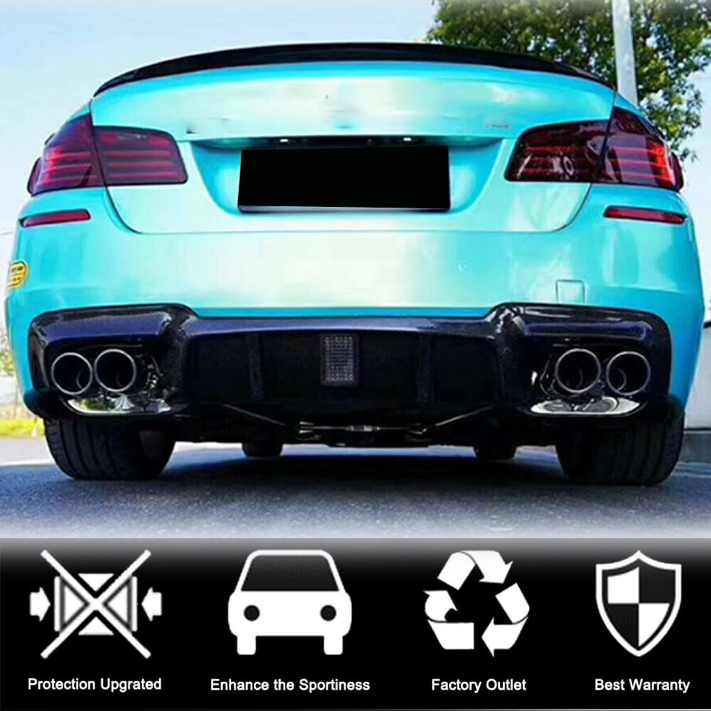 Дифузор заднього бампера V2 (для F10 M-Sport, Карбон) 3