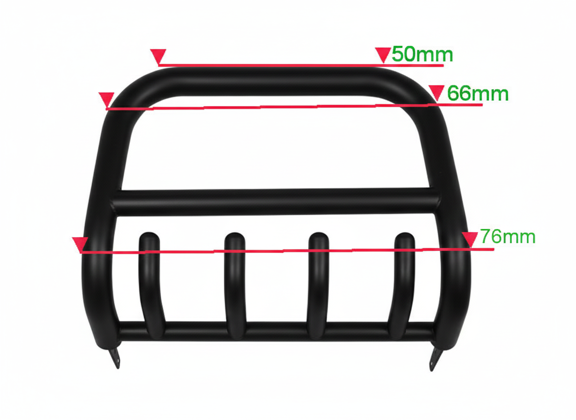 Кенгурятник QT006 Black (нерж.)