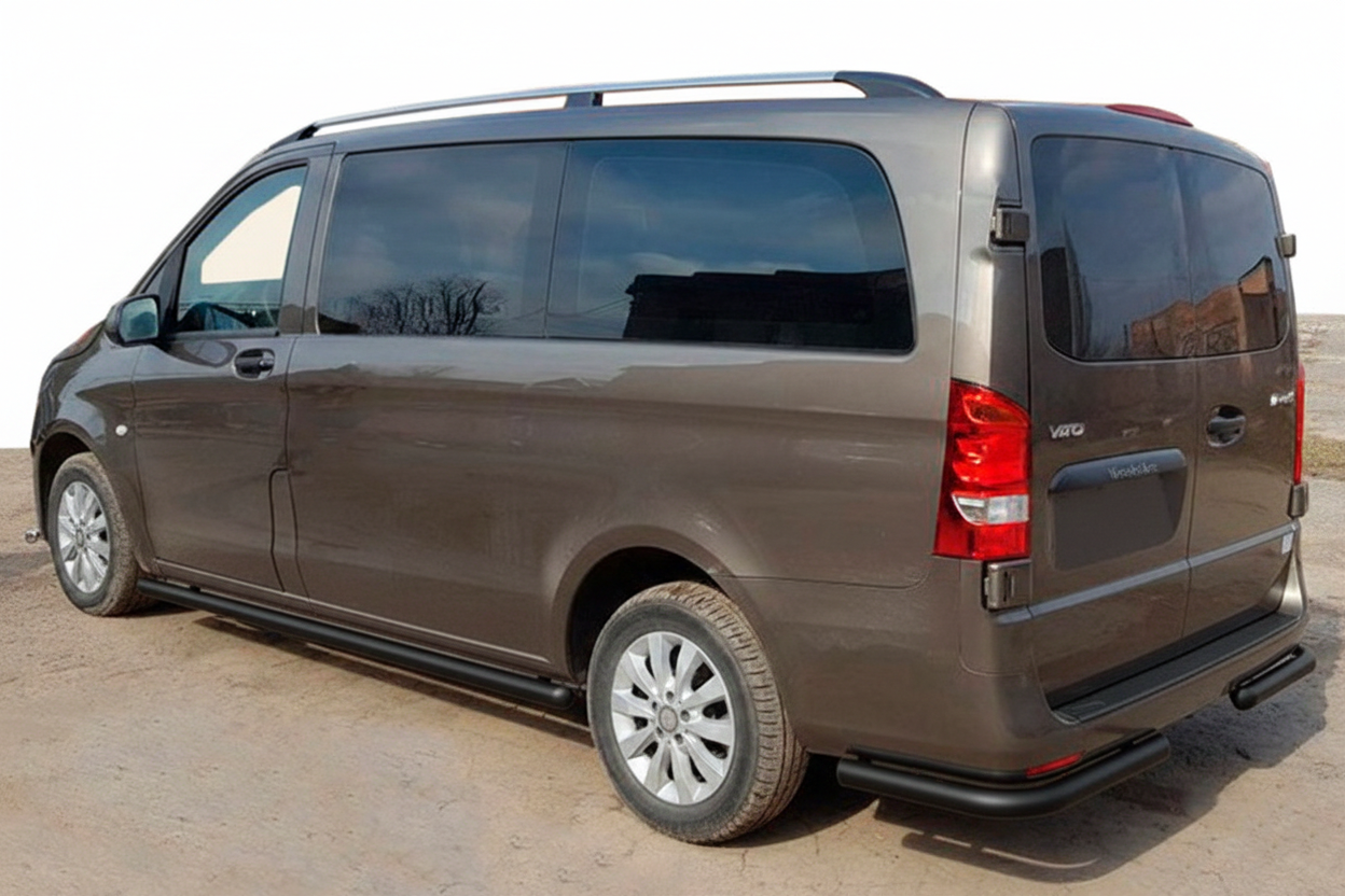 Задній захист кути AK003 Black (нерж.)