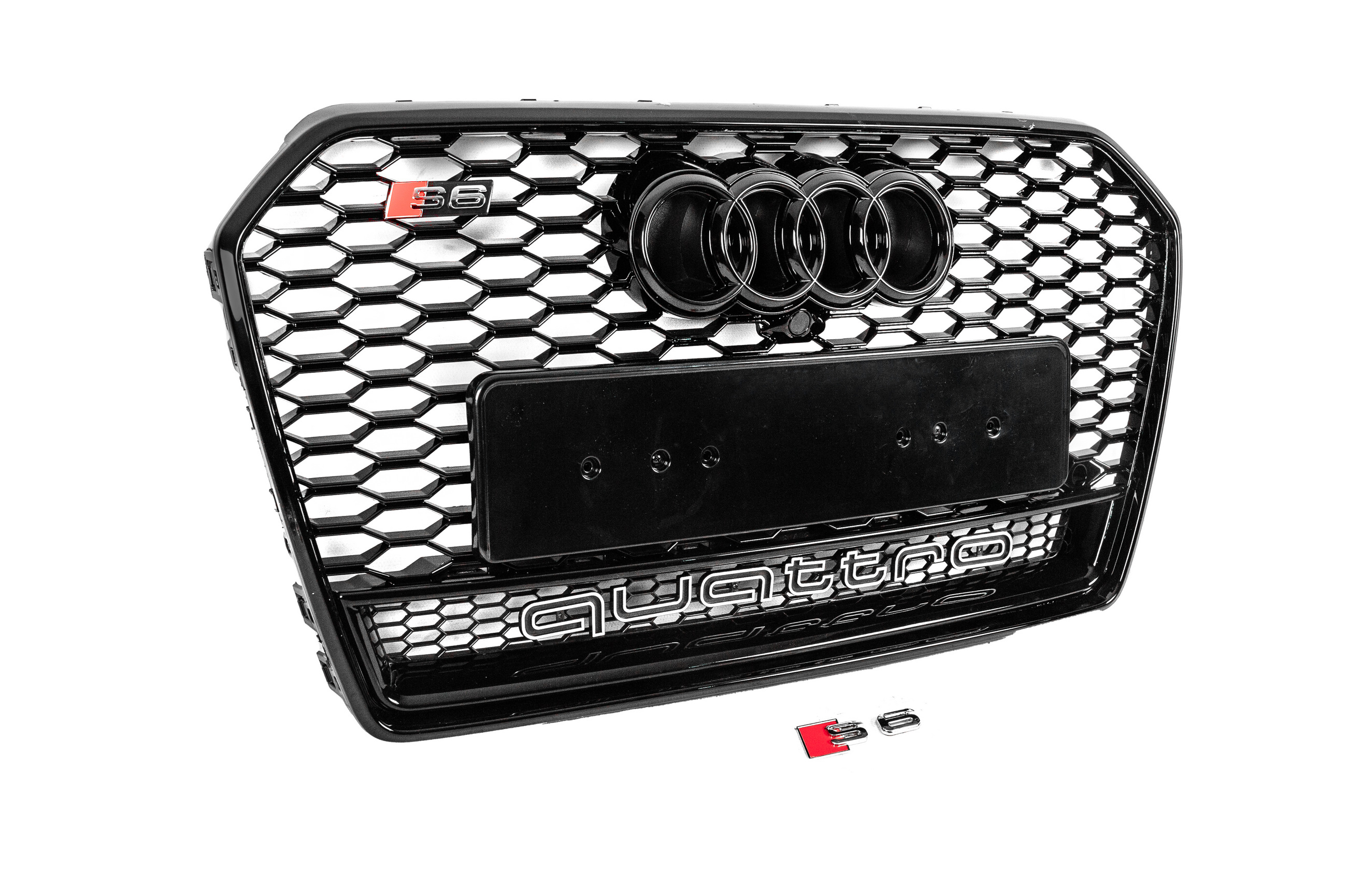 Передня чорна решітка RS-style з написом Quattro (2014-2017) 3