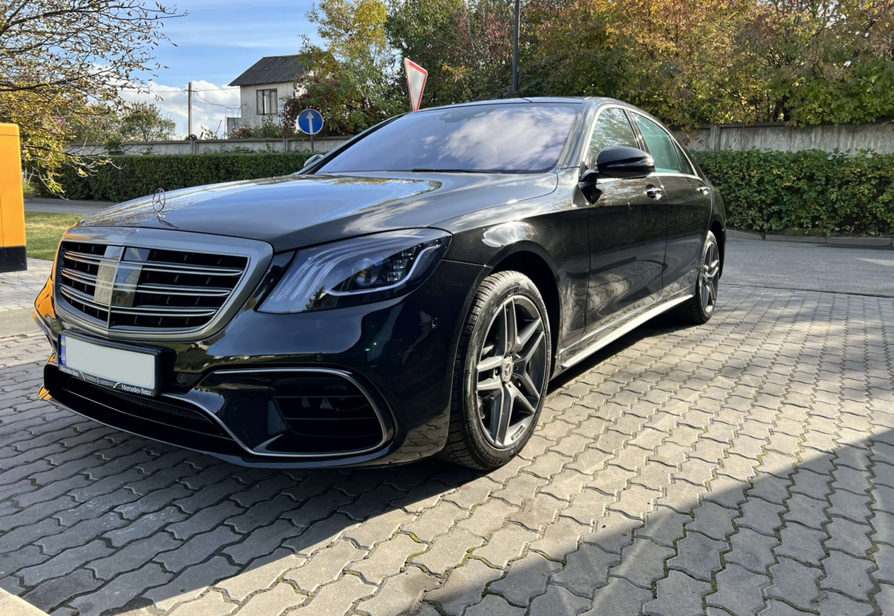 Накладки на пороги (стиль S63 AMG) Long на Mercedes-Benz S-Class W222 2013-2017 року 4