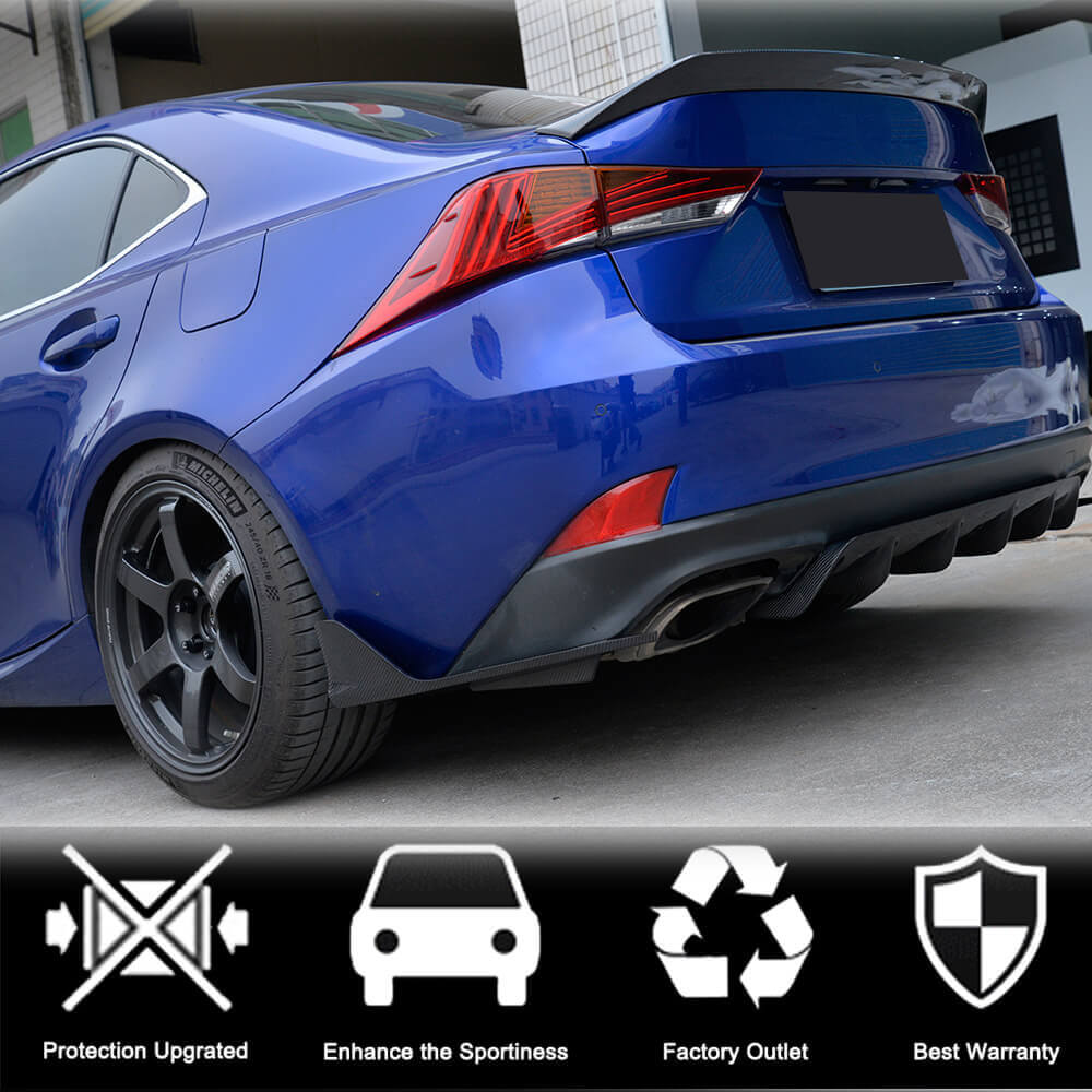 Накладки на задній бампер (для Base/F-Sport 2016-2020, Карбон) 3
