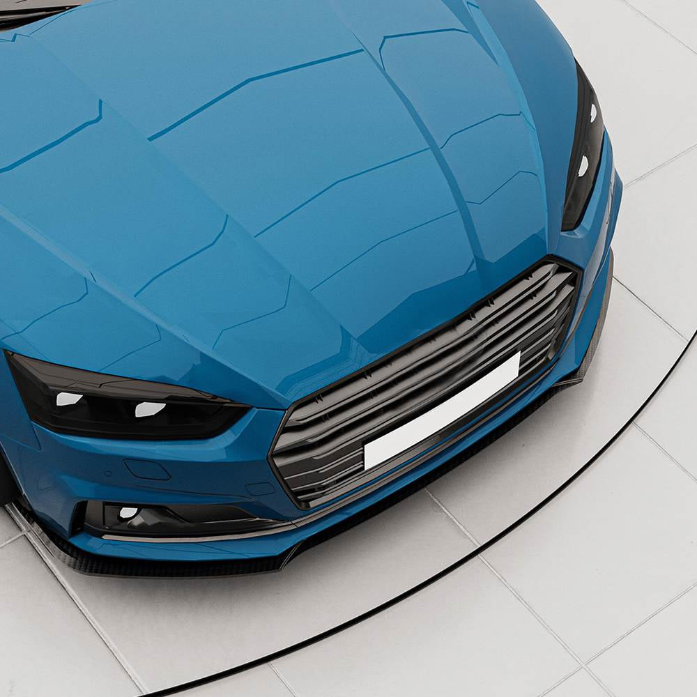Накладка на передній бампер Lip V2 (для S-Line 2016-2020, Карбон) 2