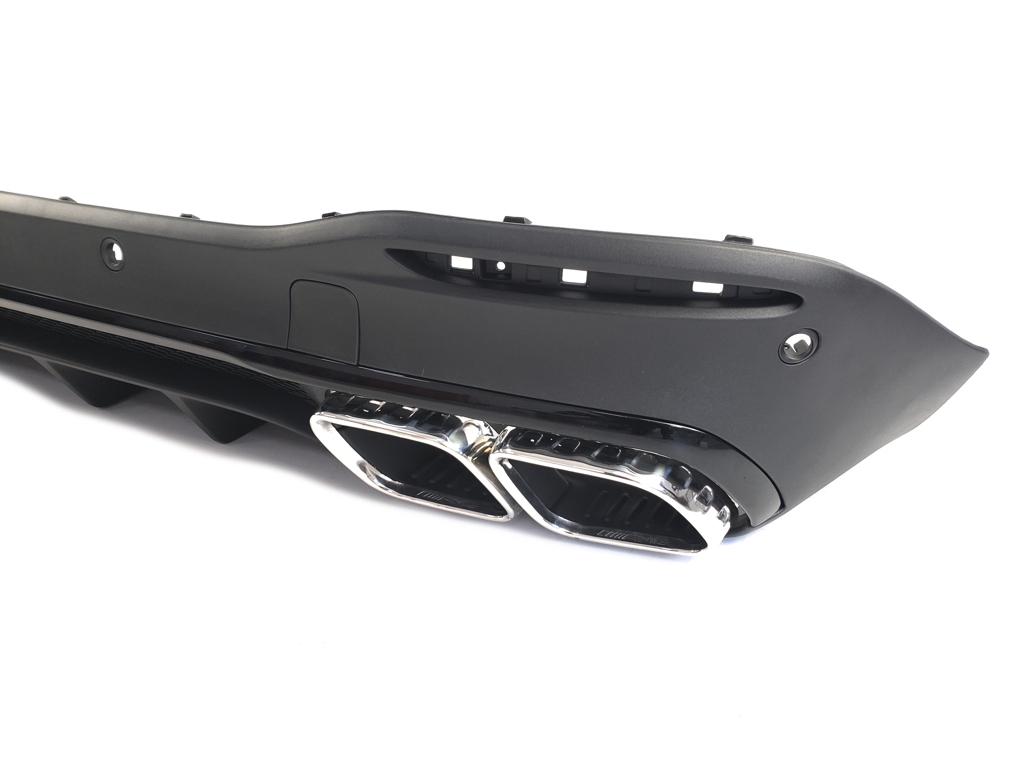 Дифузор (заднього бампера) Full Black / Chrome Pipe (стиль GLE63 AMG) на Mercedes-Benz GLE-Class W167 2018-2023 року 4