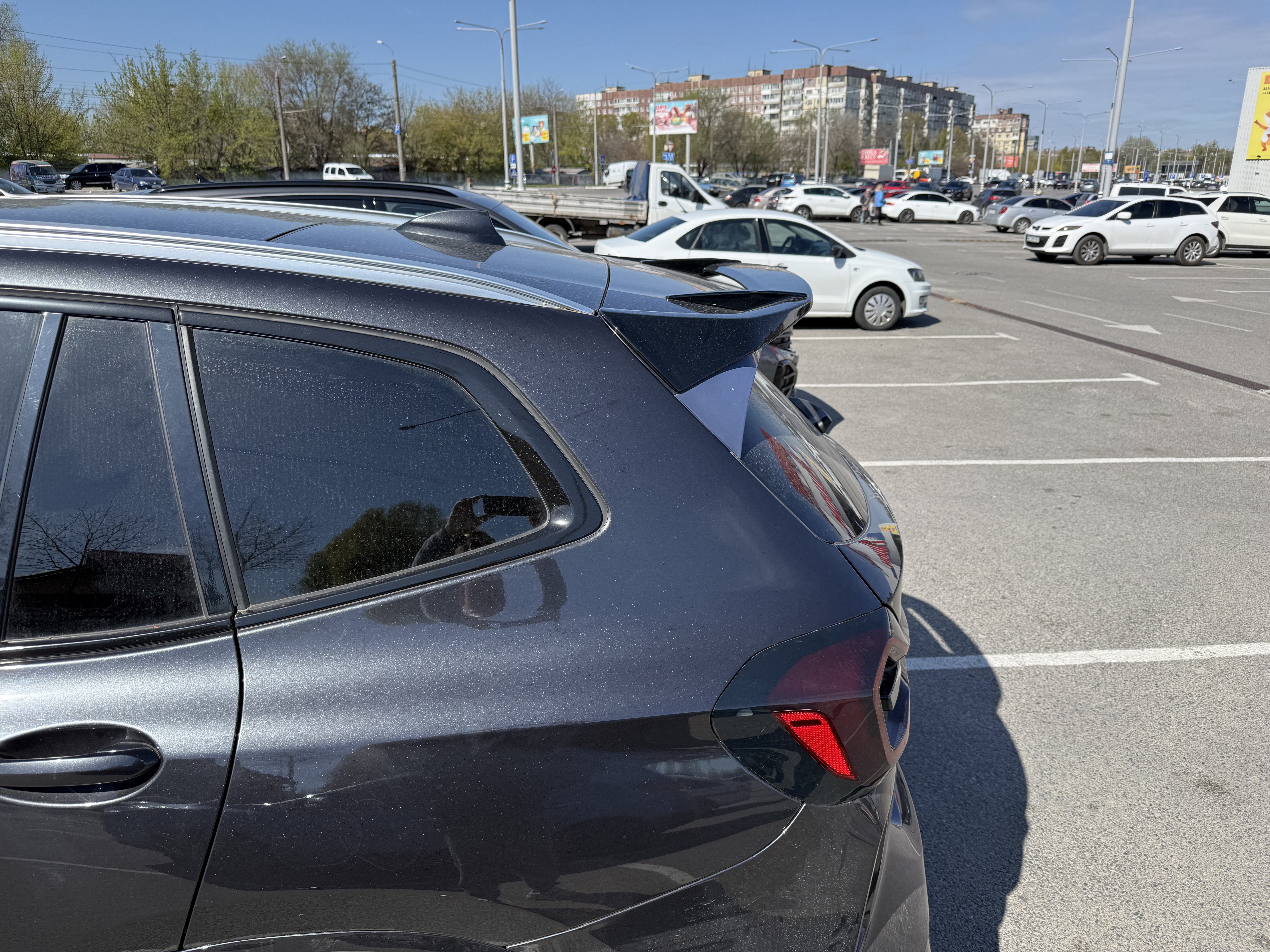 Спойлер на кришку багажника BMW X3 G01 2018-2024 ABS пластик, колір чорний глянець 4