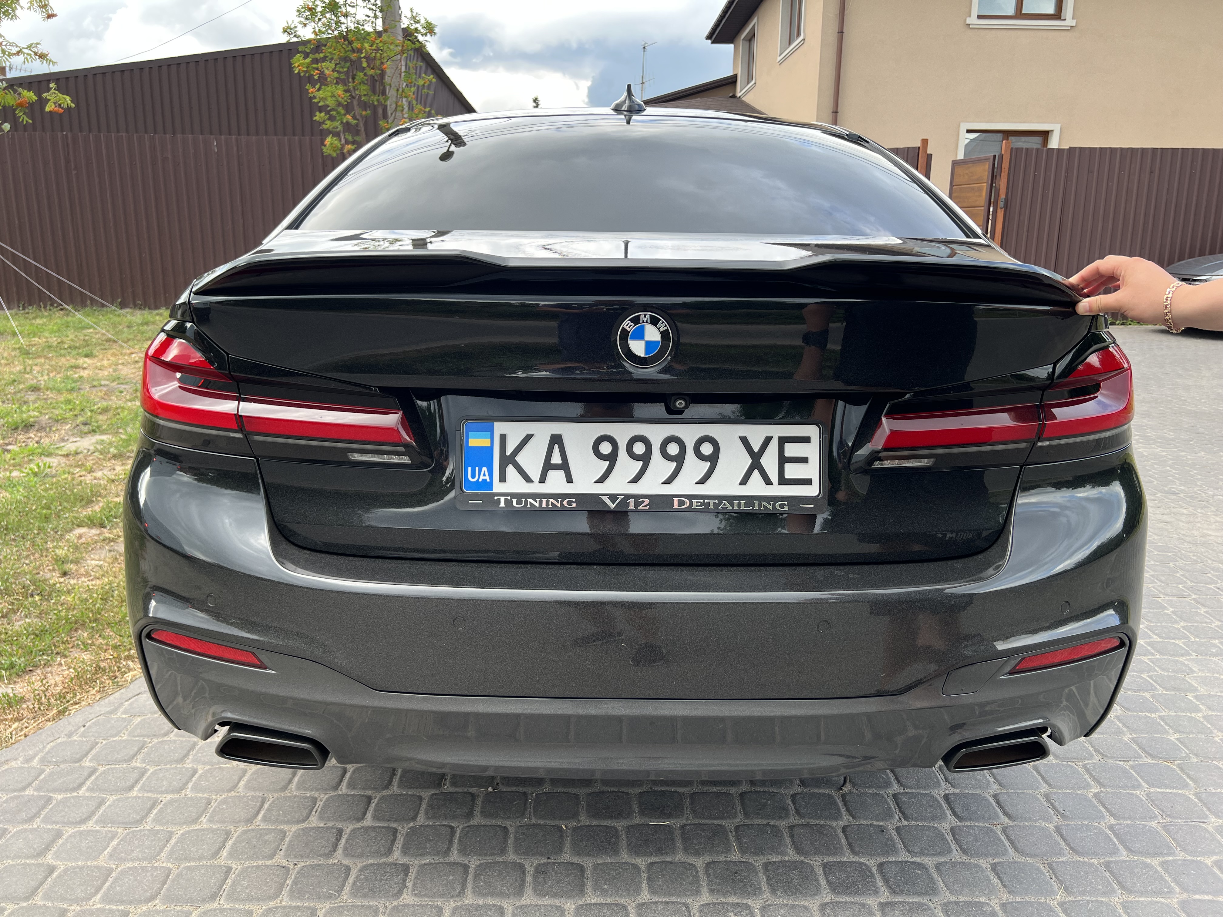 Спойлер ліп Competition Style BMW 5 series G30 2017- ABS пластик, чорний глянець 6