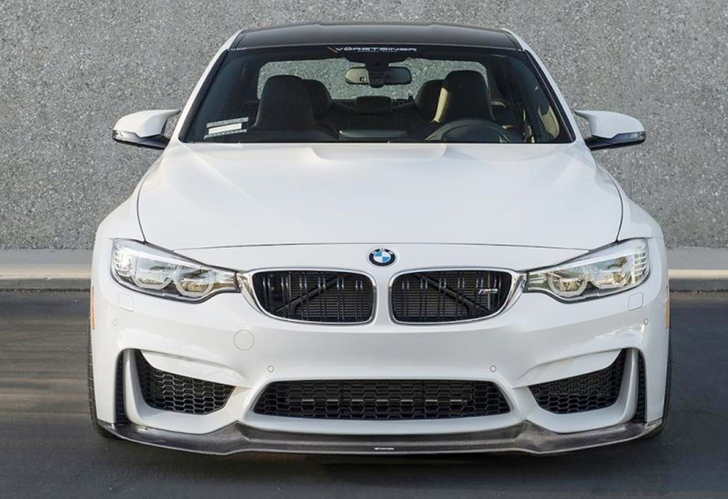 Накладка на передній бампер Lip V-2 (Для M4, чорний глянець)