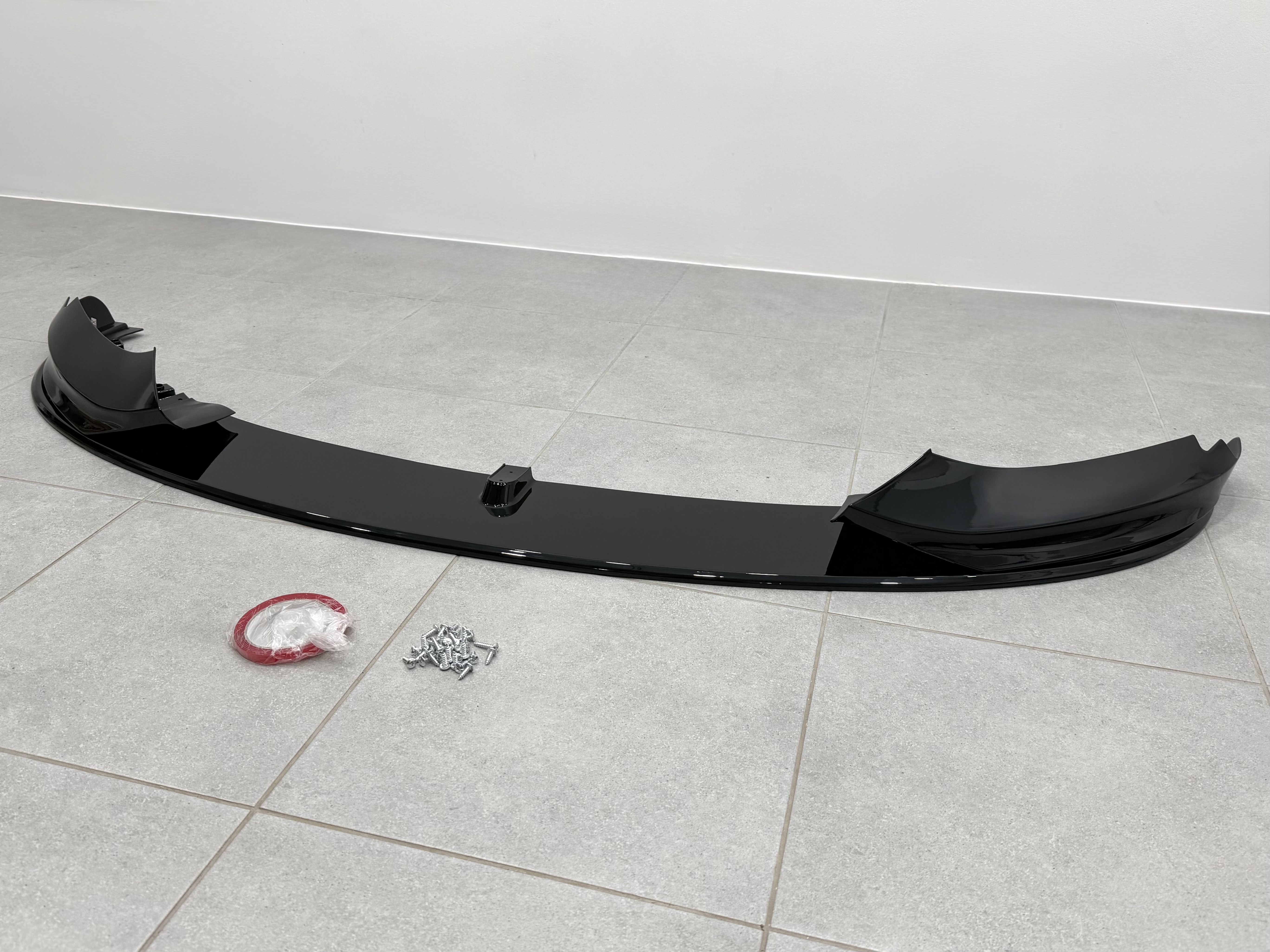 Спідниця переднього бампера M Paket для BMW 4 series F32 F33 F36 2013-2020 ABS пластик, чорний глянець 4