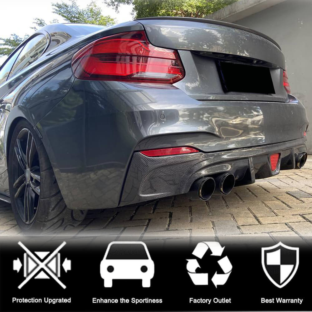 Дифузор заднього бампера V2 (для F22/F23 M-Sport, Карбон) 3