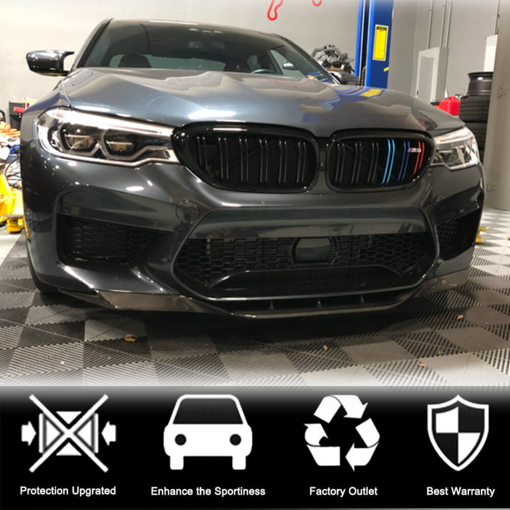 Накладка на передній бампер Lip V4 (для M5 F90 2017-2020, Карбон) 3