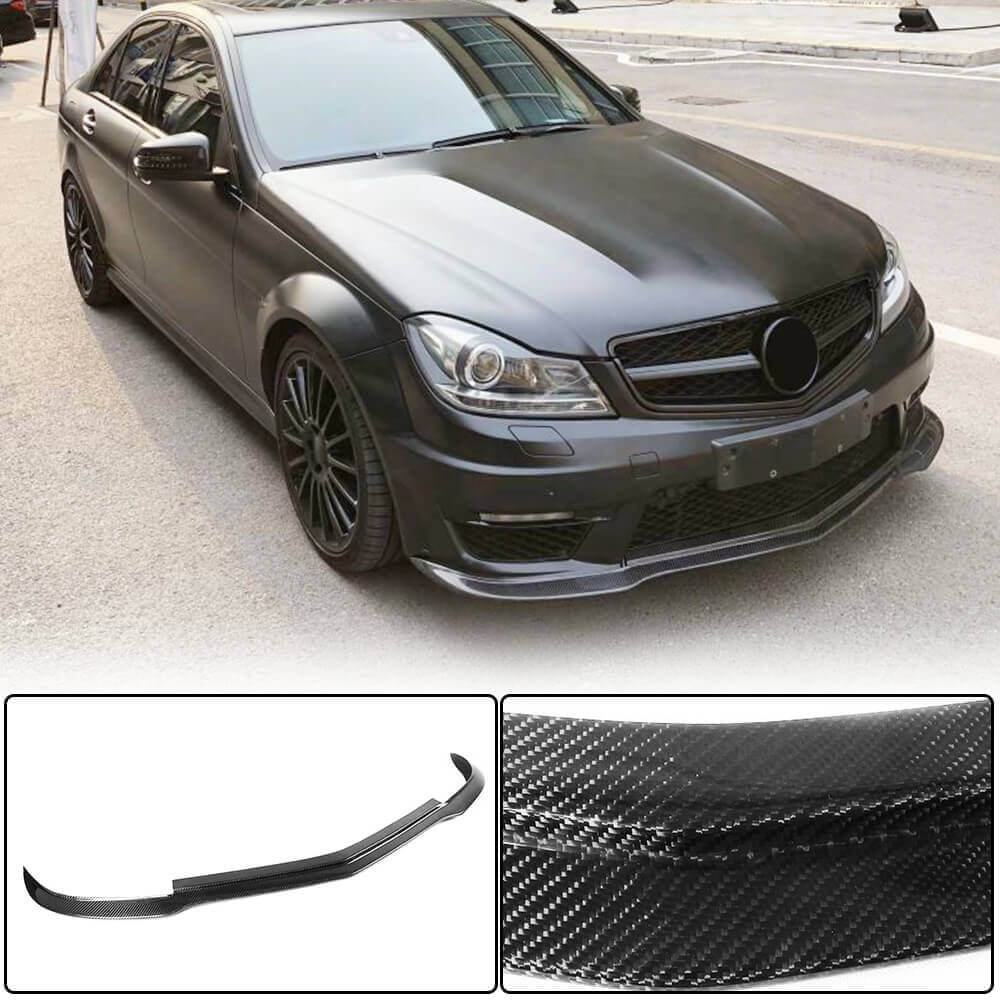 Накладка на передній бампер Lip V3 (для AMG 2012-2014, Карбон)