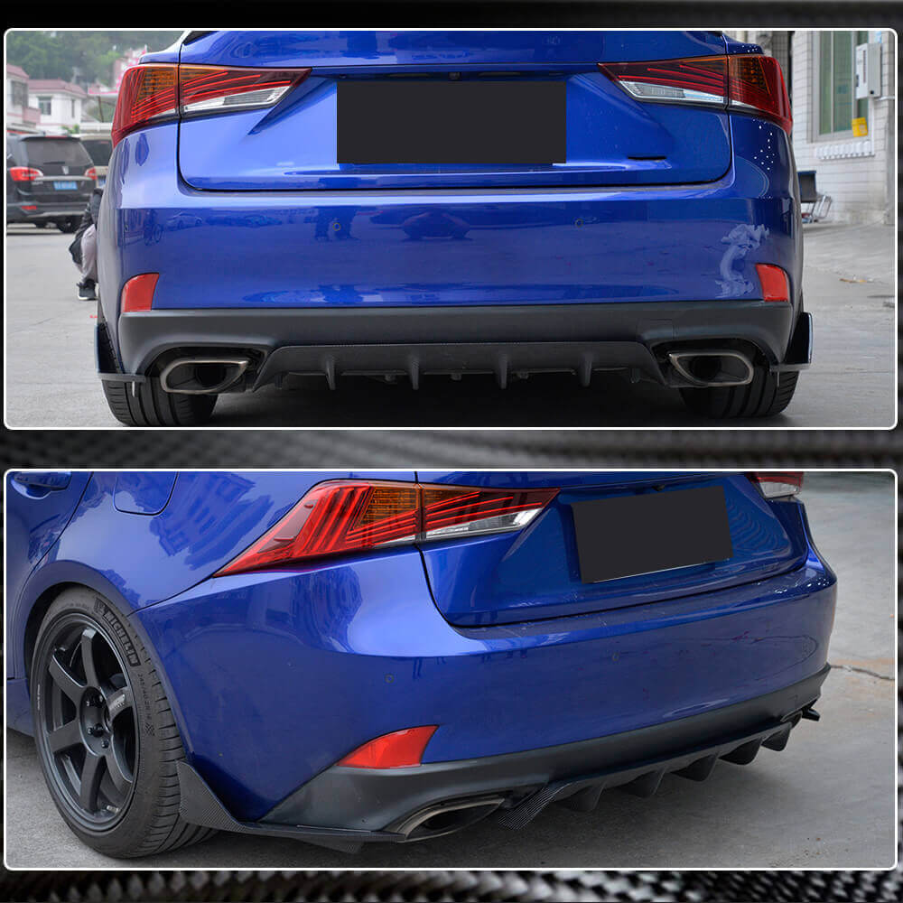 Накладки на задній бампер (для Base/F-Sport 2016-2020, Карбон) 5