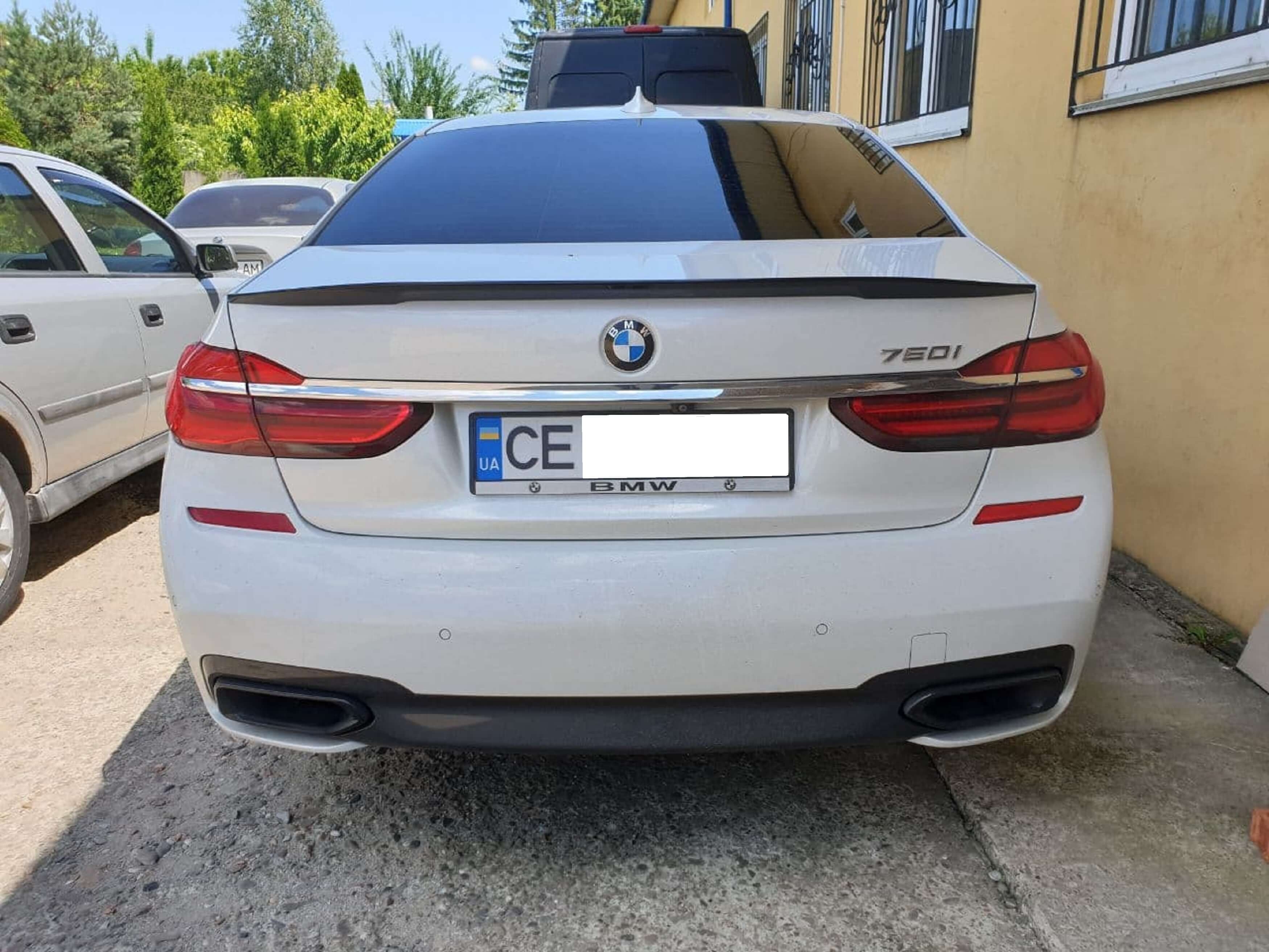 Спойлер Чорний глянець V1 на BMW 7 Series G11 / G12 2015-2019 року 4