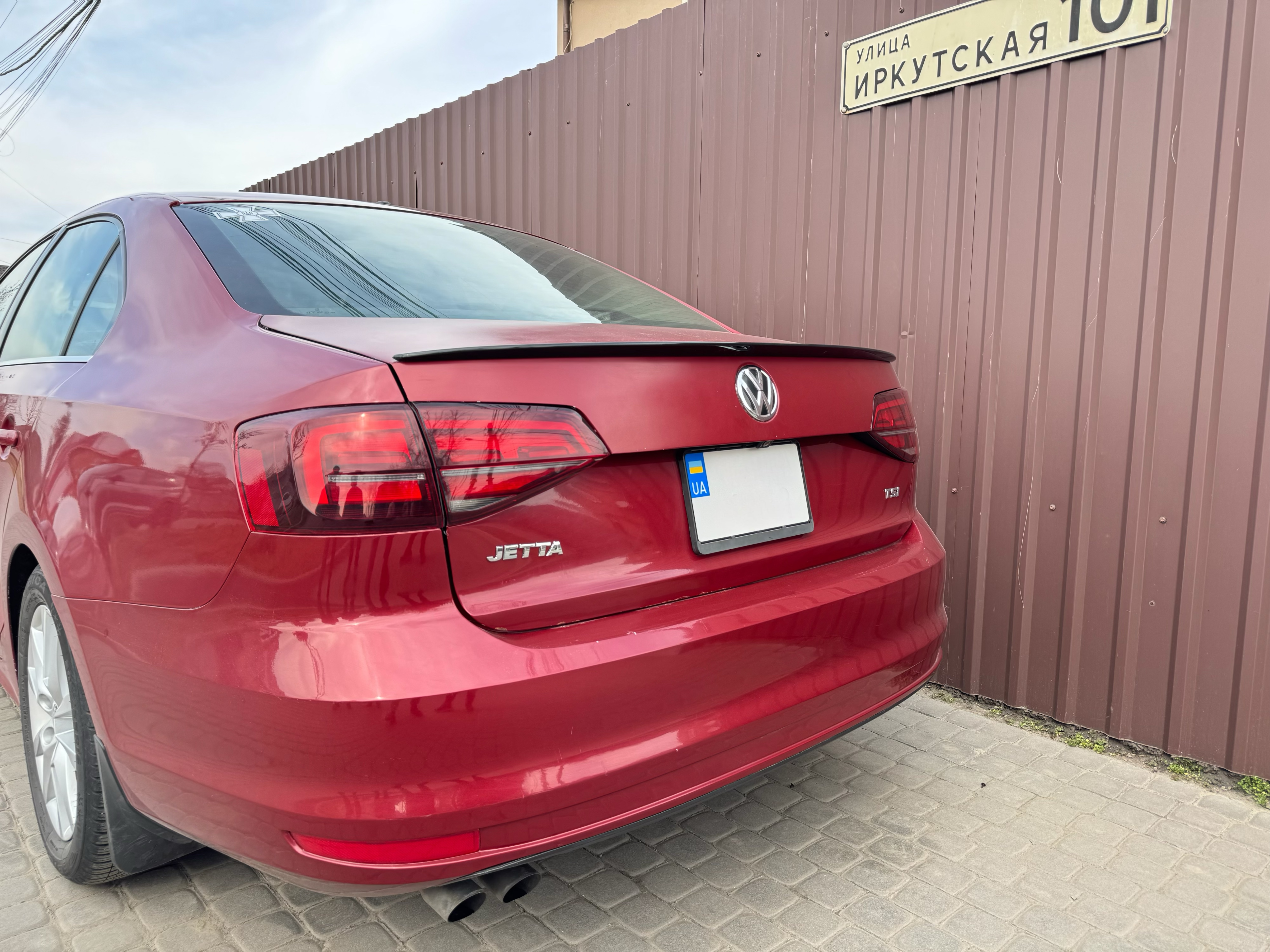 Спойлер ліп Volkswagen Jetta 6 2010-2017 ABS пластик, колір чорний глянець 5